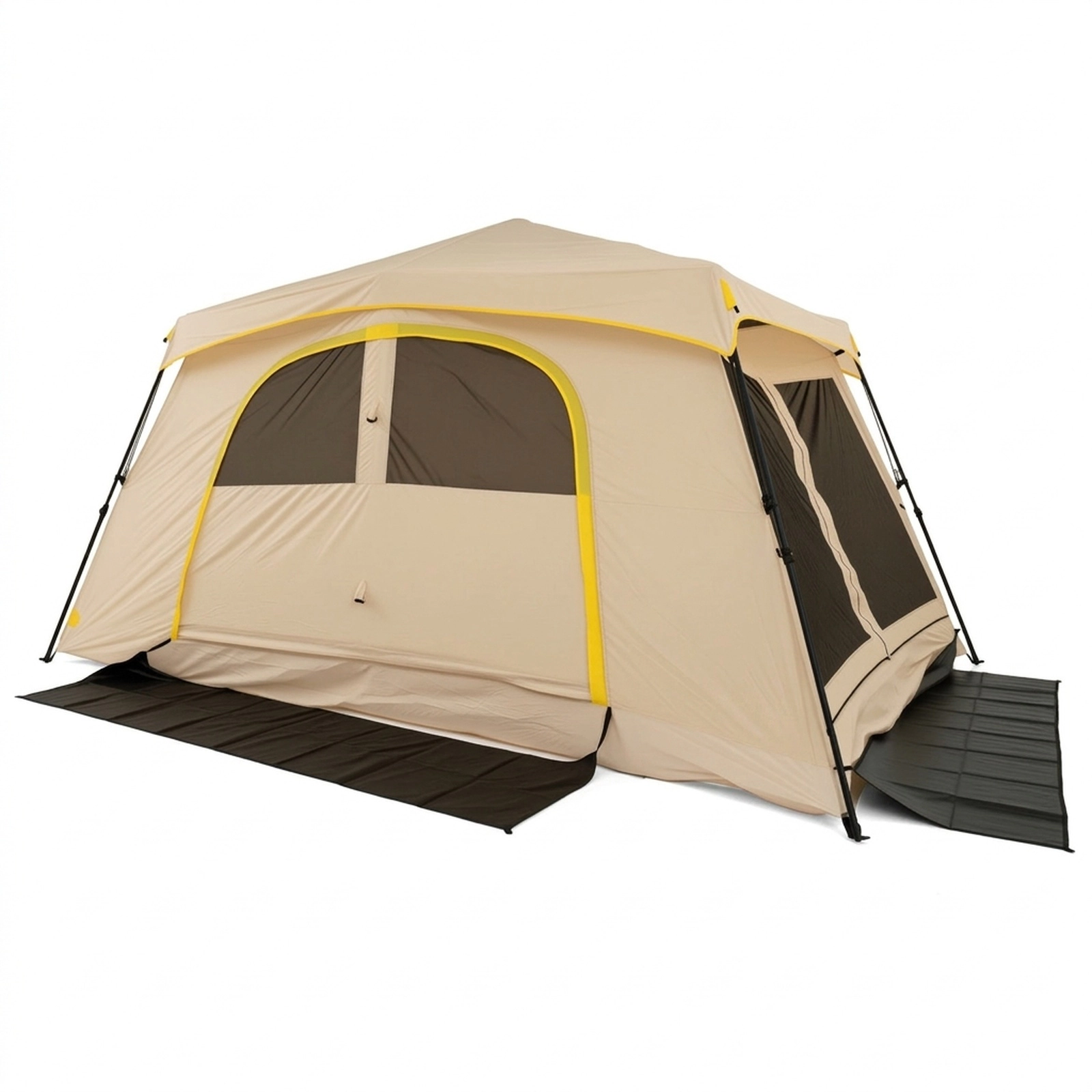 SUGIFT 10-Person Coffee 60-Second Instant Cabin Camping Tent with Removable Rainfly 13-ft W 9-ft D 6.6-ft H