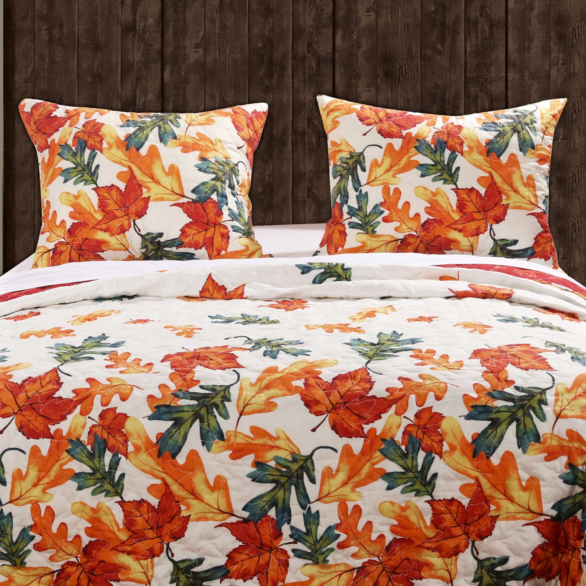 Barefoot Bungalow Falling Leaves Reversible Cotton Pillow Sham