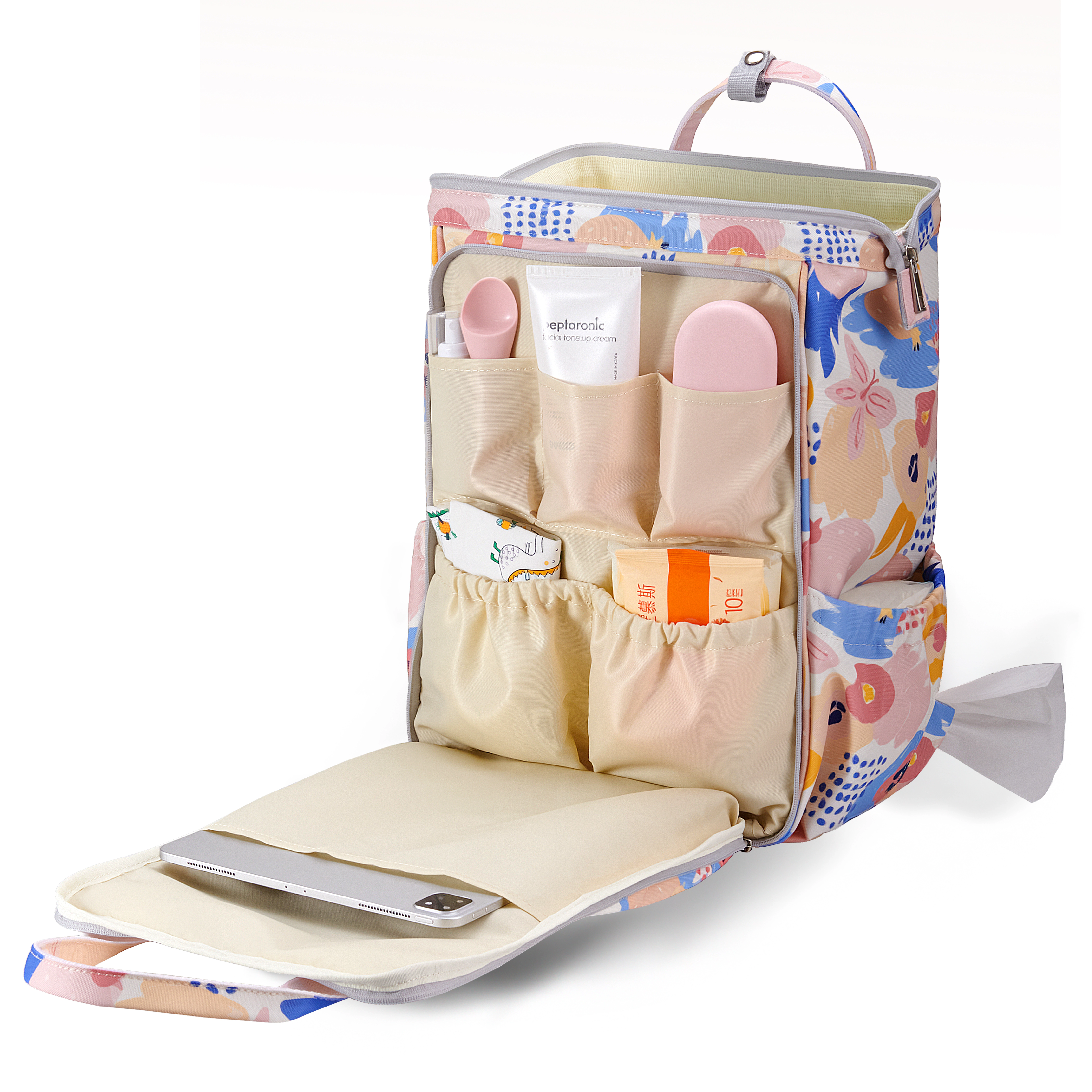 SUNVENO Wide-Open Frame Diaper Bag Backpack