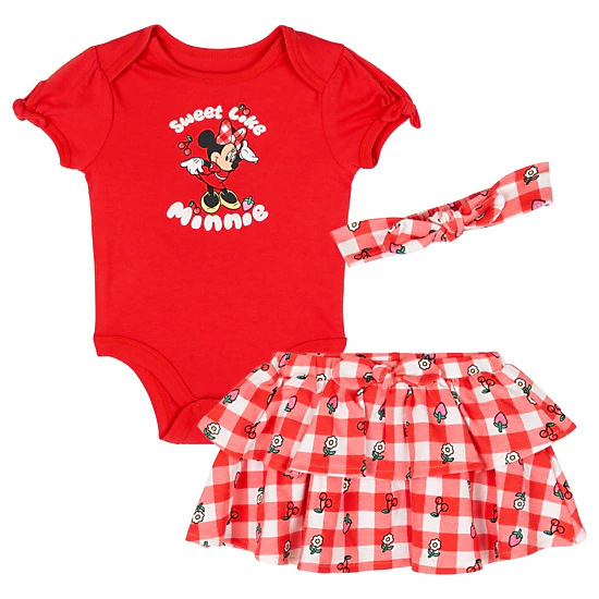 Disney Minnie Mouse Baby Girls' Bodysuit and Skirt Set