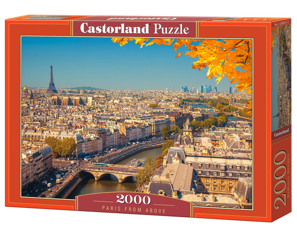 CASTORLAND 2000 Piece Jigsaw Puzzles, Paris from Above, Cityscape, Seine river, France, Adult Puzzle, C-200917-2