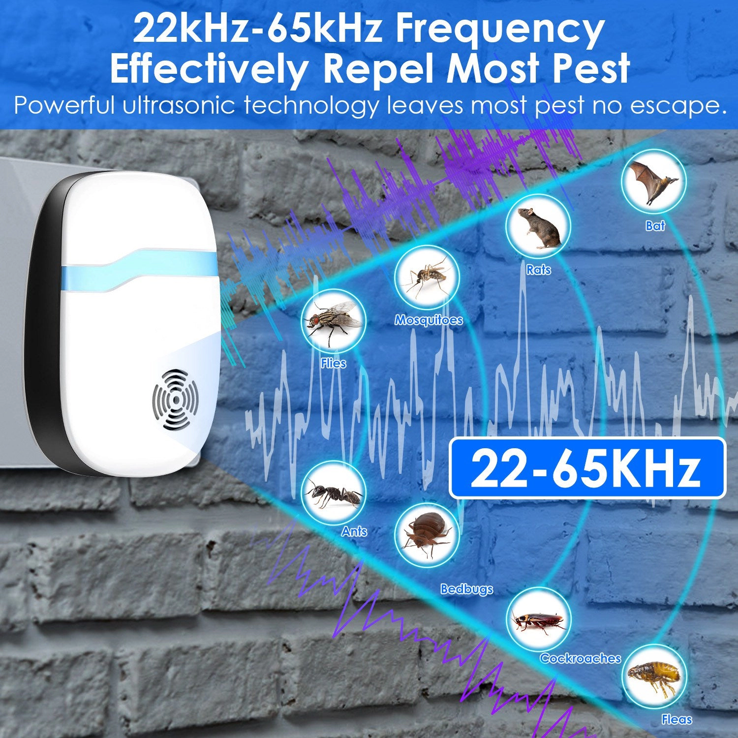 GBruno 6-Pack Ultrasonic Pest Repeller