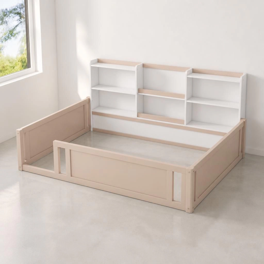 GOODSILO Twin Wooden Platform Bed Frame