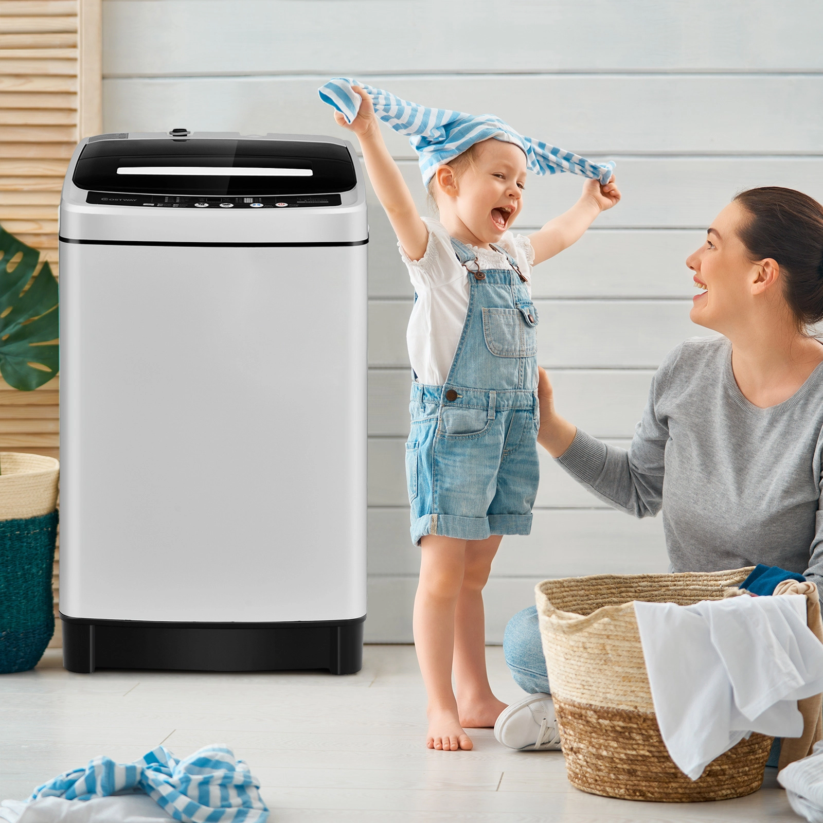 LJG Full-Automatic Washing Machine 1.5 Cubic Feet 11 LBS Washer