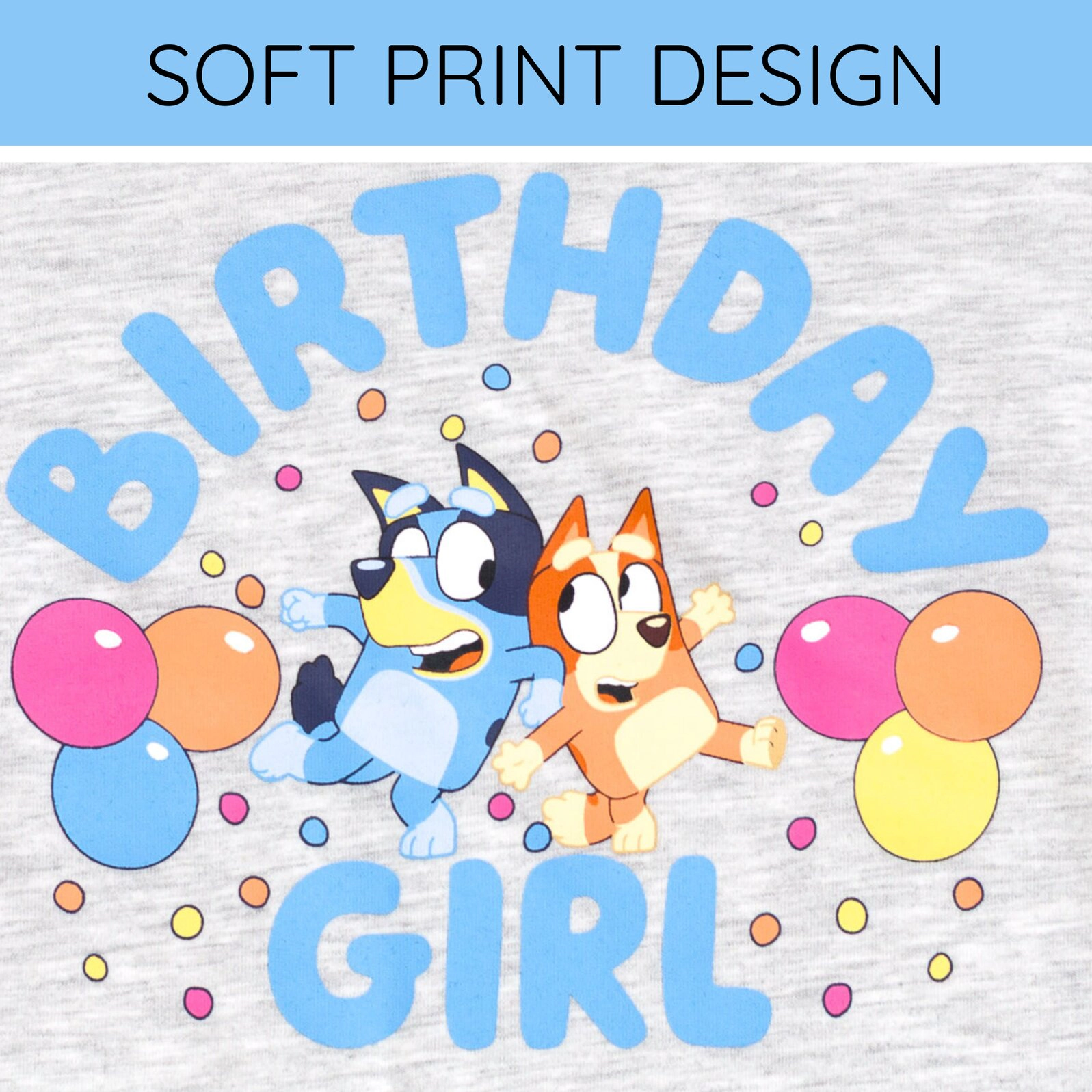 Bluey Girls' 2-Piece T-Shirt and Skirt Set