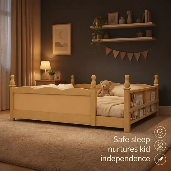 GOODSILO Solid Wood Full Bed Frame