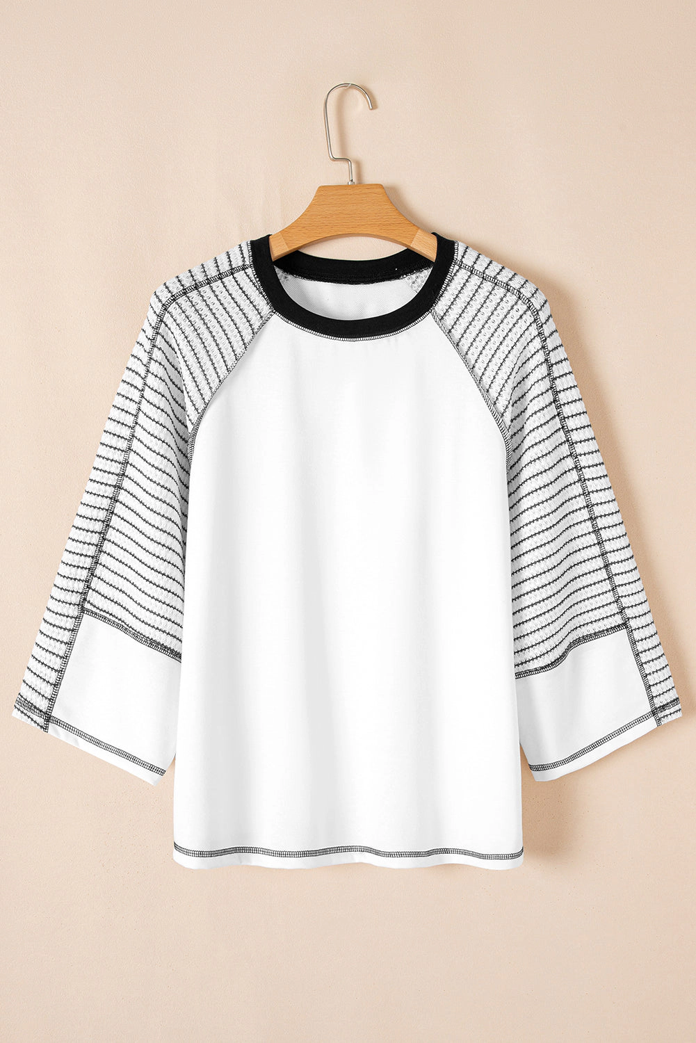 Threaded Pear Women's Alaia Sleeve Raglan Patchwork Top