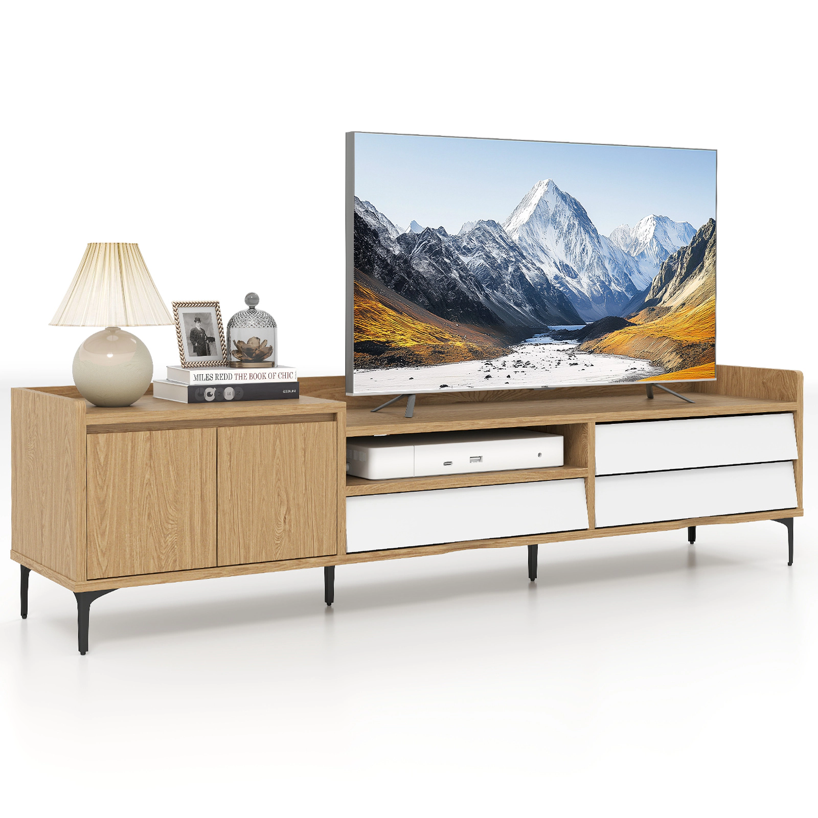 LJG TV Stand for TVs up to 80 Inch Mid Century Modern