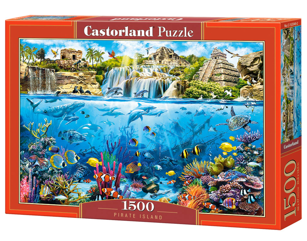 CASTORLAND 1500 Piece Jigsaw Puzzles, Pirate Island, Ocean and coral life, Adult Puzzles, Castorland C-152049-2