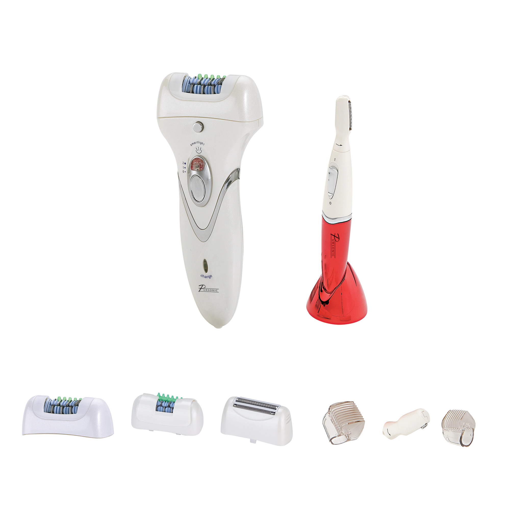 Pursonic Women's Rechargeable Epilator & Bikini Hair Removal Grooming System