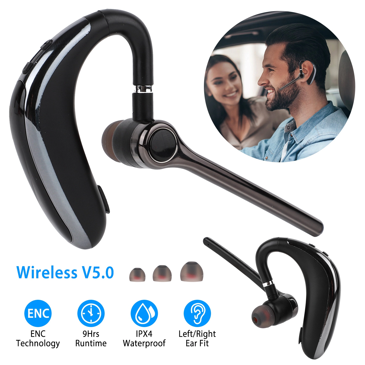 GBruno Wireless V5.0 Rotatable Business Earpiece