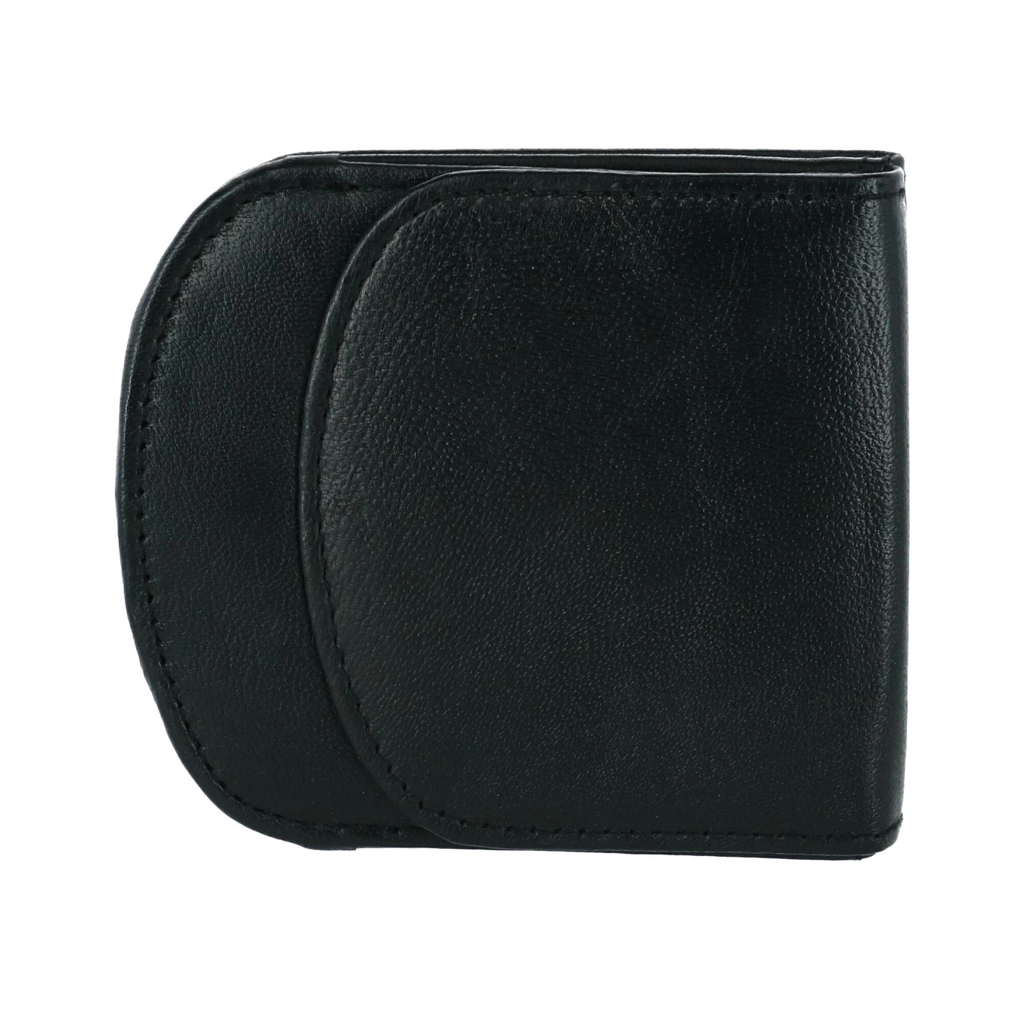 CTM Men's Leather Front Pocket C-Fold Taxi Wallet