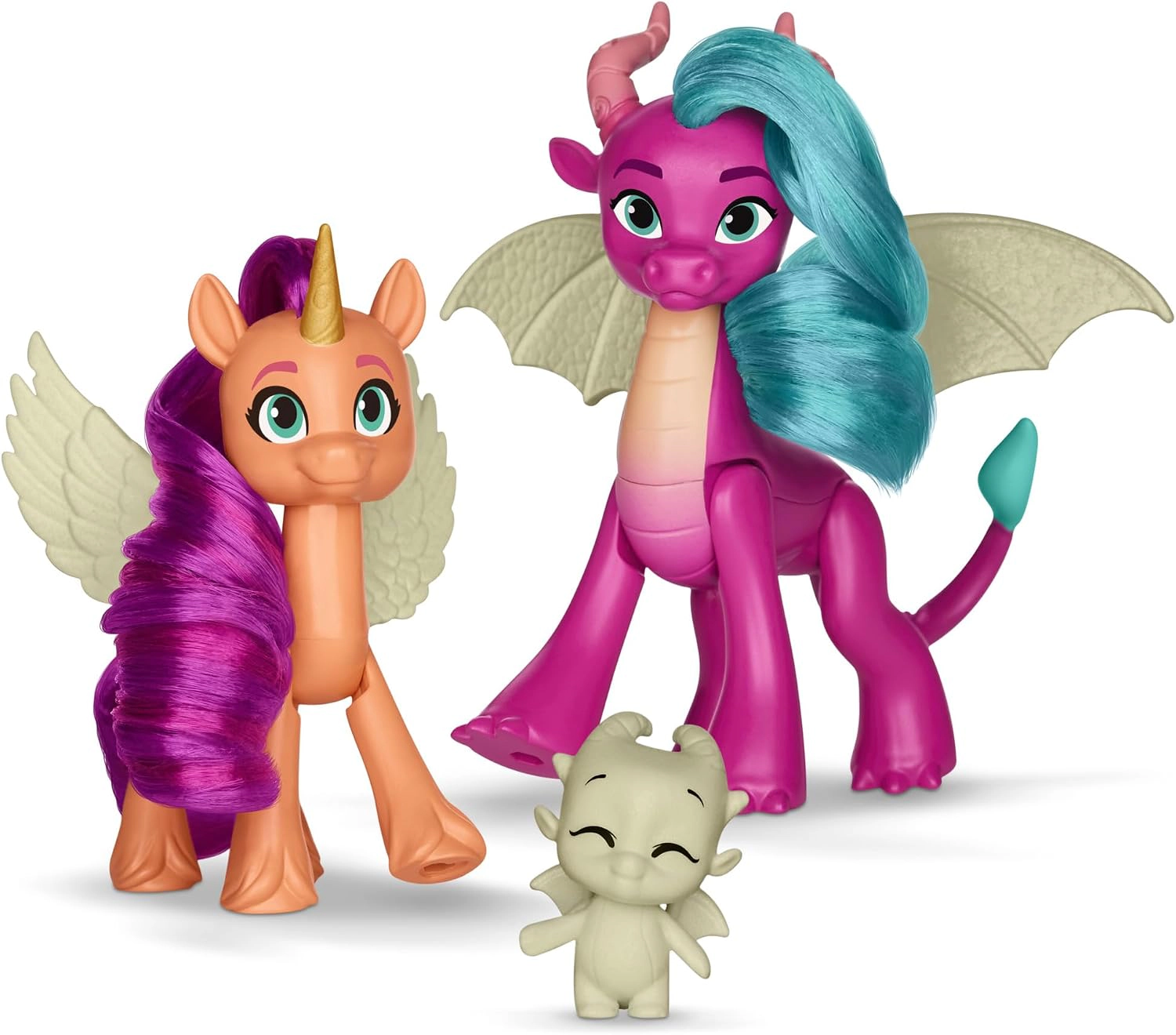My Little Pony: Tell Your Tale Dragon Light Reveal, 3 Glow in The Dark Dolls, 3-Inch Scale Toys for Girls and Boys Ages