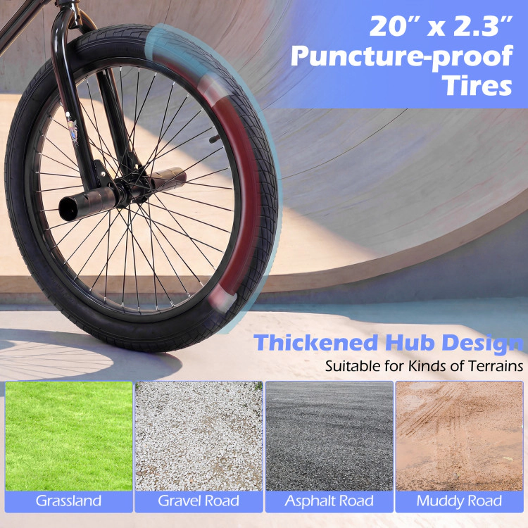 Hivvago Trick Bicycle with 360 Degree Steering and Adjustable Seat for Kids Teens