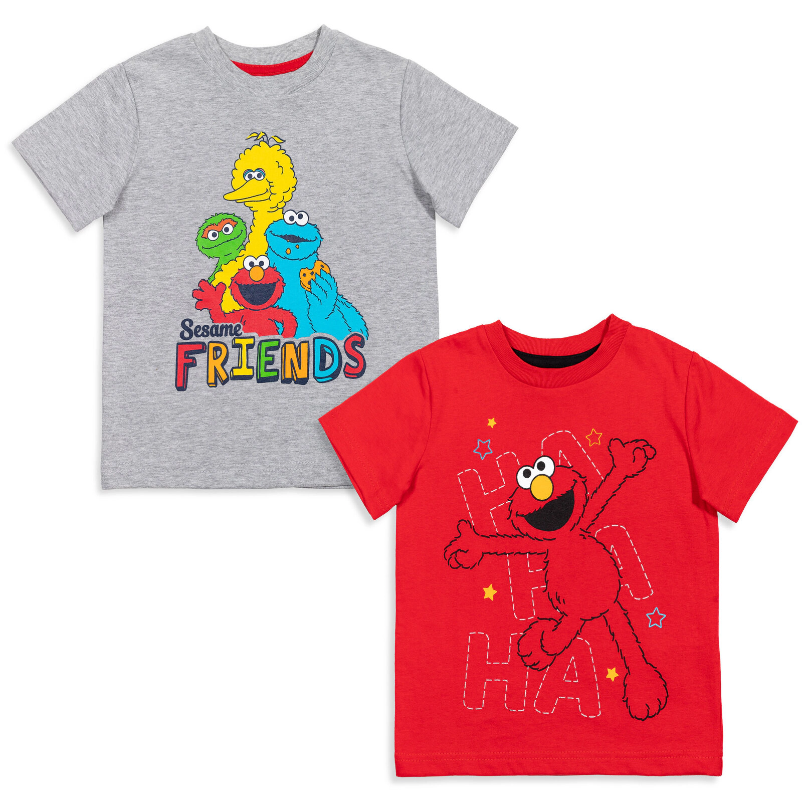 Sesame Street Boys' 2-Pack Short Sleeve Tees