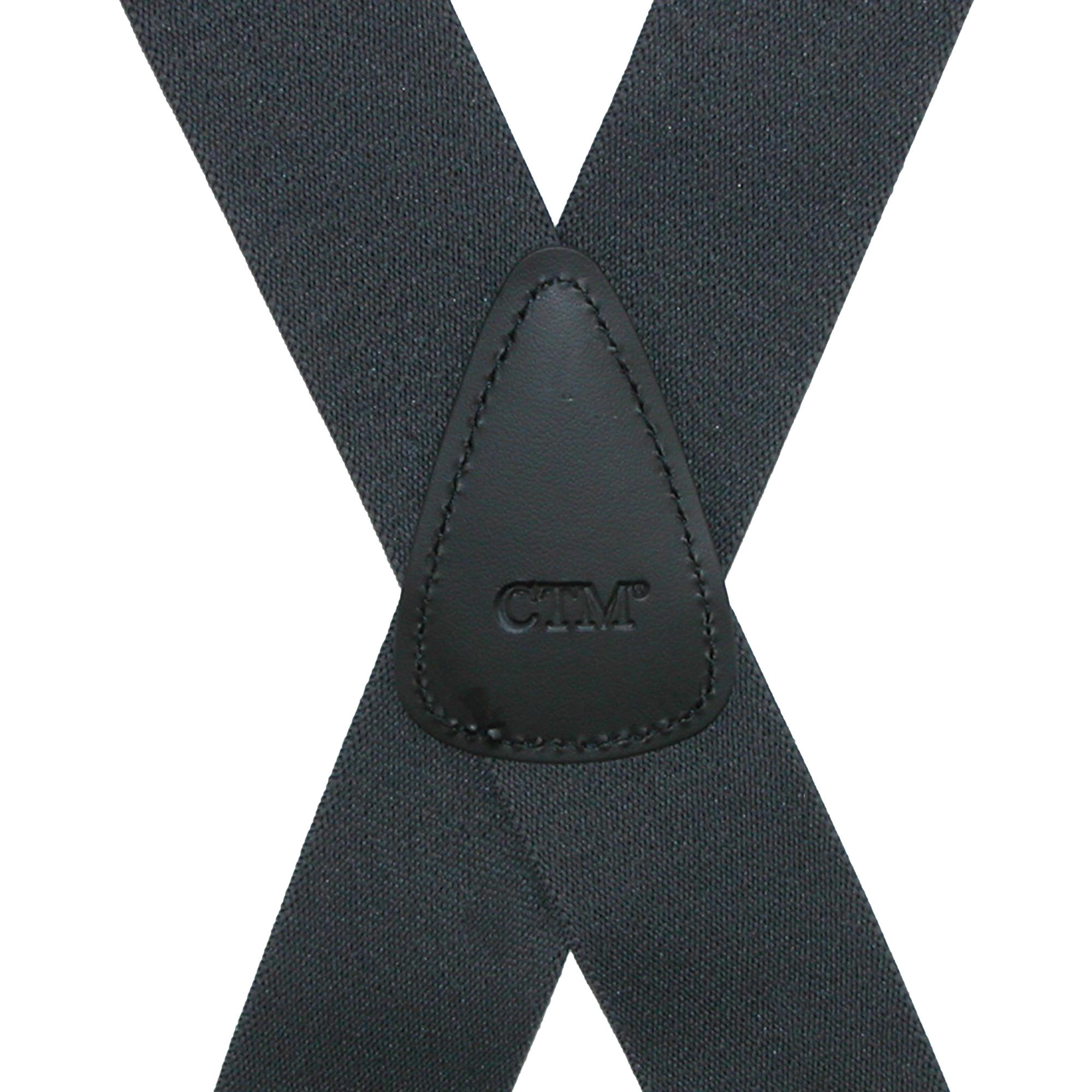 CTM Men's Big & Tall Elastic Solid X-Back Suspender with Swivel Hook Ends
