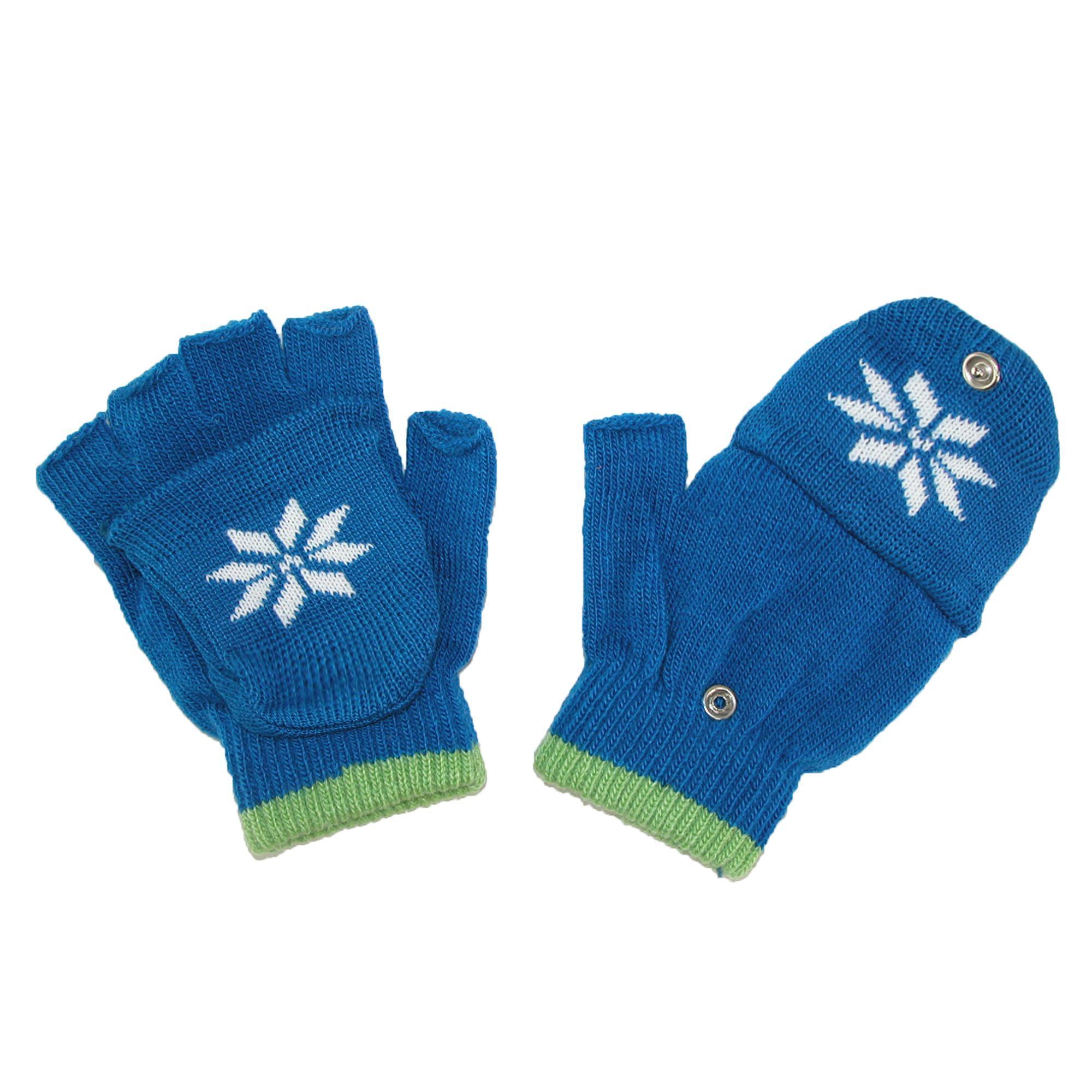CTM® Kids' Stretch Convertible Fingerless Winter Gloves