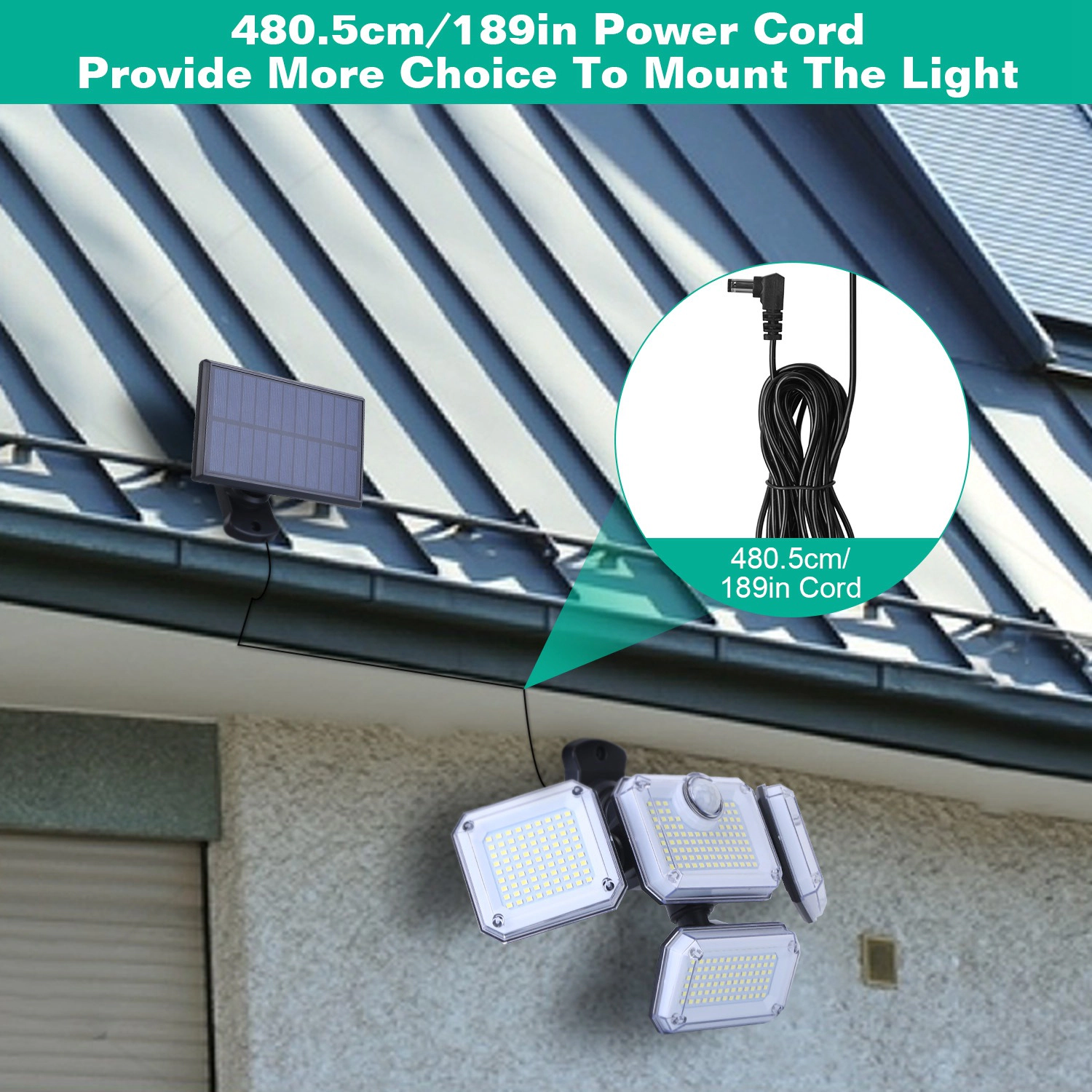 GBruno 2-Pack Solar Motion Sensor Wall Lights