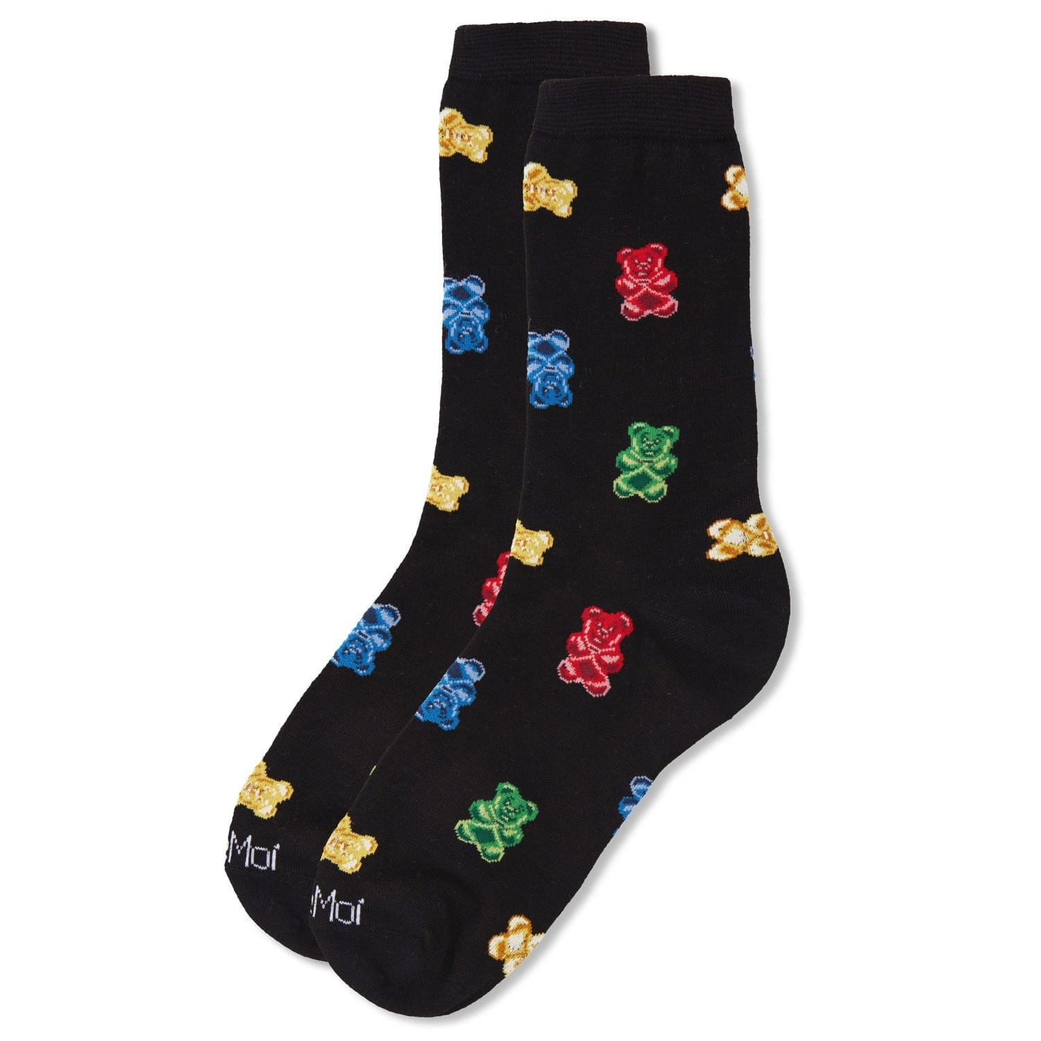 MeMoi Women's "Gummy Bears" Rayon Blend Novelty Crew Socks