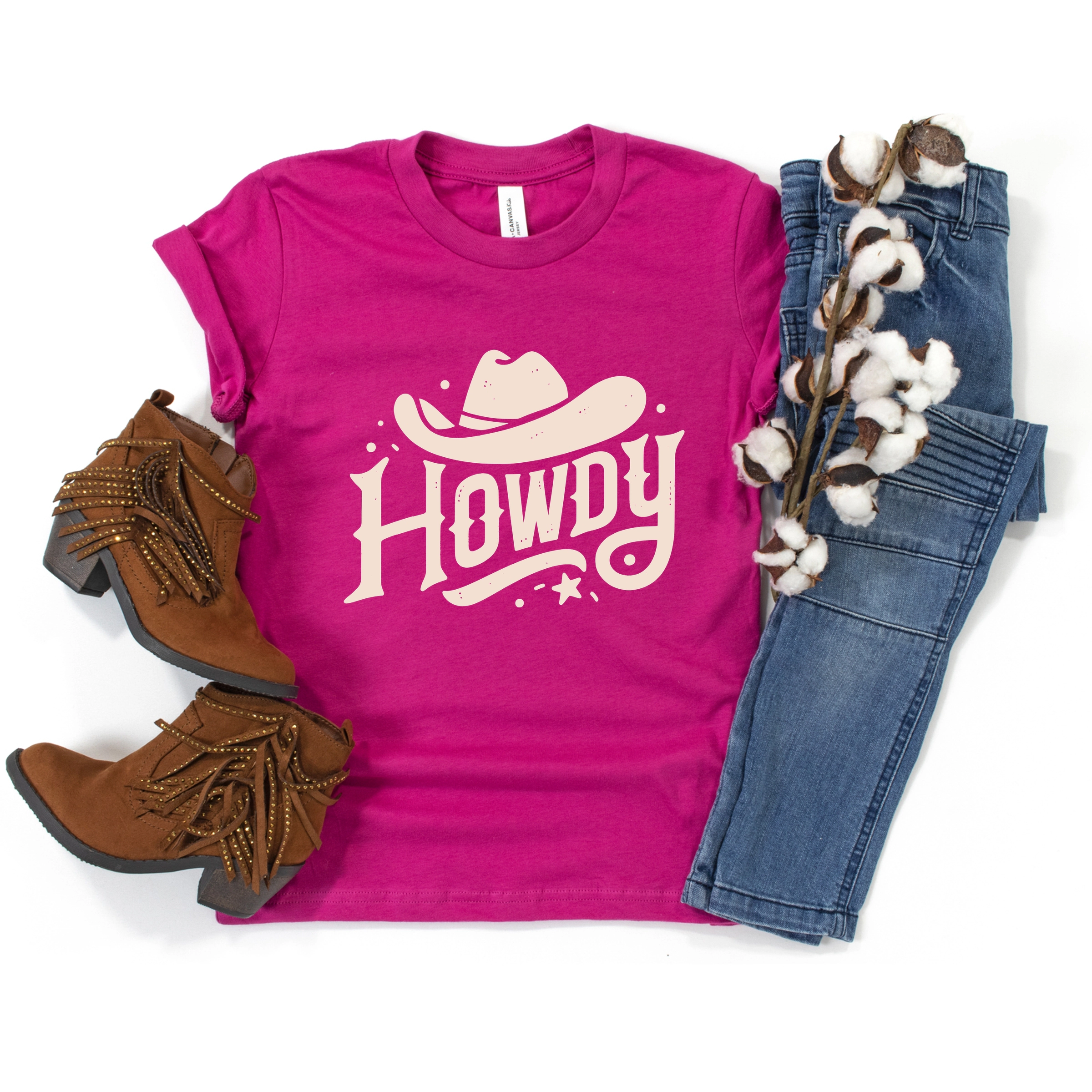 The Juniper Shop - Howdy Western Hat Youth Short Sleeve Graphic T-Shirt