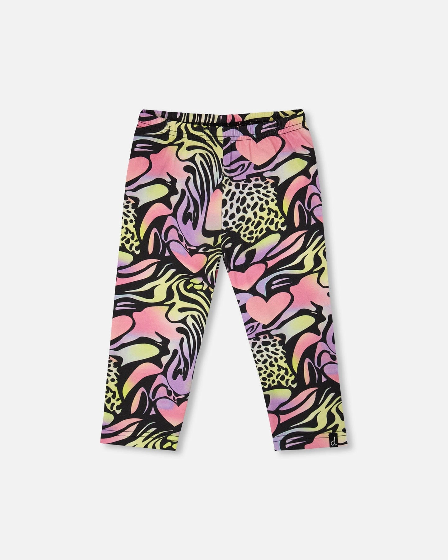 Deux par Girls Organic Cotton Jersey Animal Print Capri