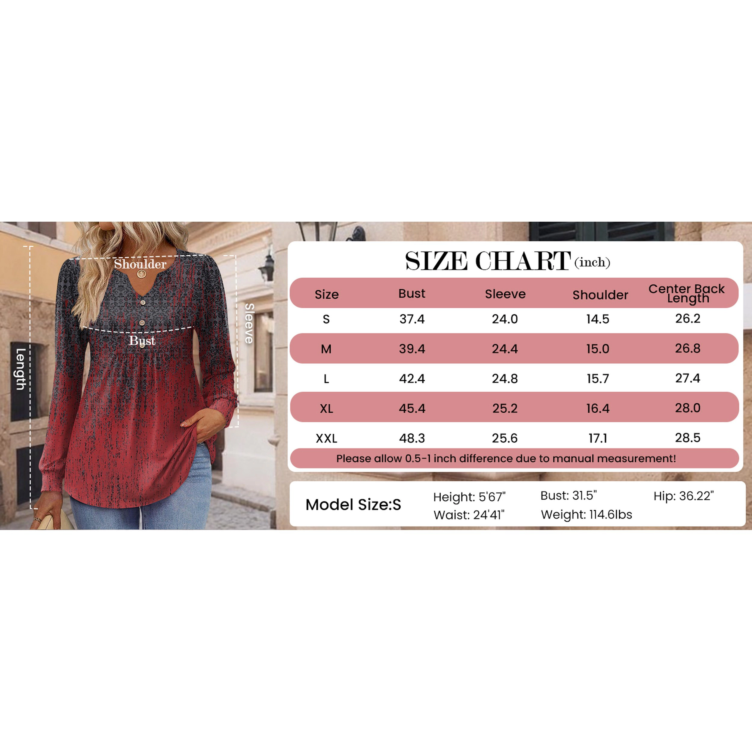 Zeagoo Women Pleated V Neck Blouse