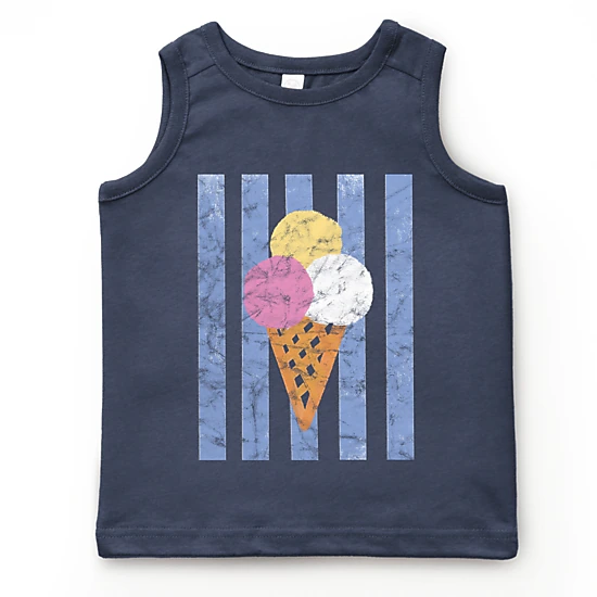 The Juniper Shop - Youth Tank Top - Ice Cream Cone Stripes