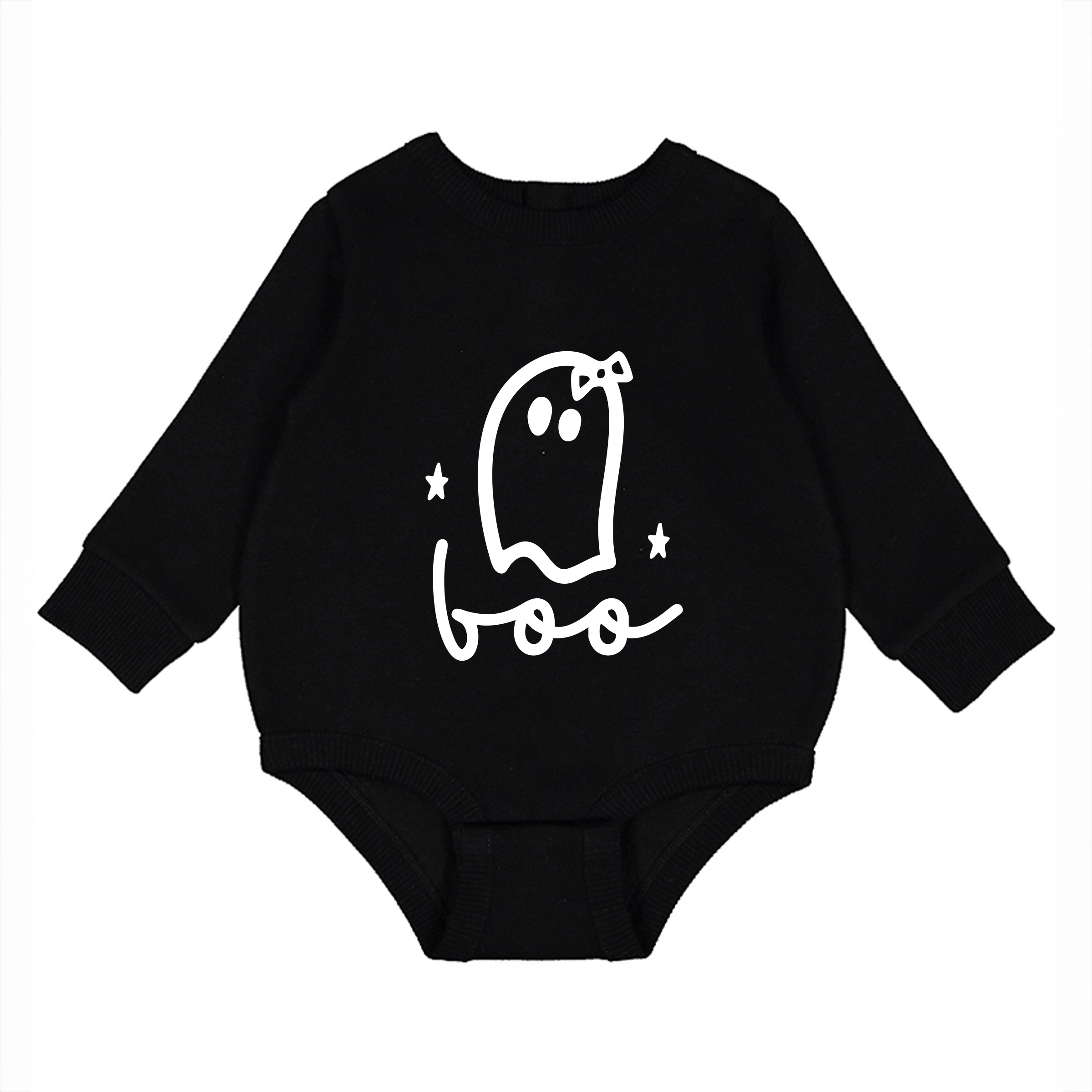 The Juniper Shop - Infant Fleece BodySuit Boo Ghost Bow