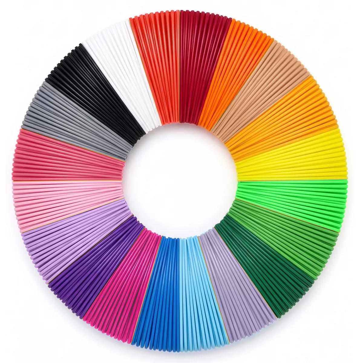 Sperric Filament Refills for 3D Pen, 20pcs Assorted Colors, 16ft Each, Total 328ft PLA Refills for Drawing & Crafting