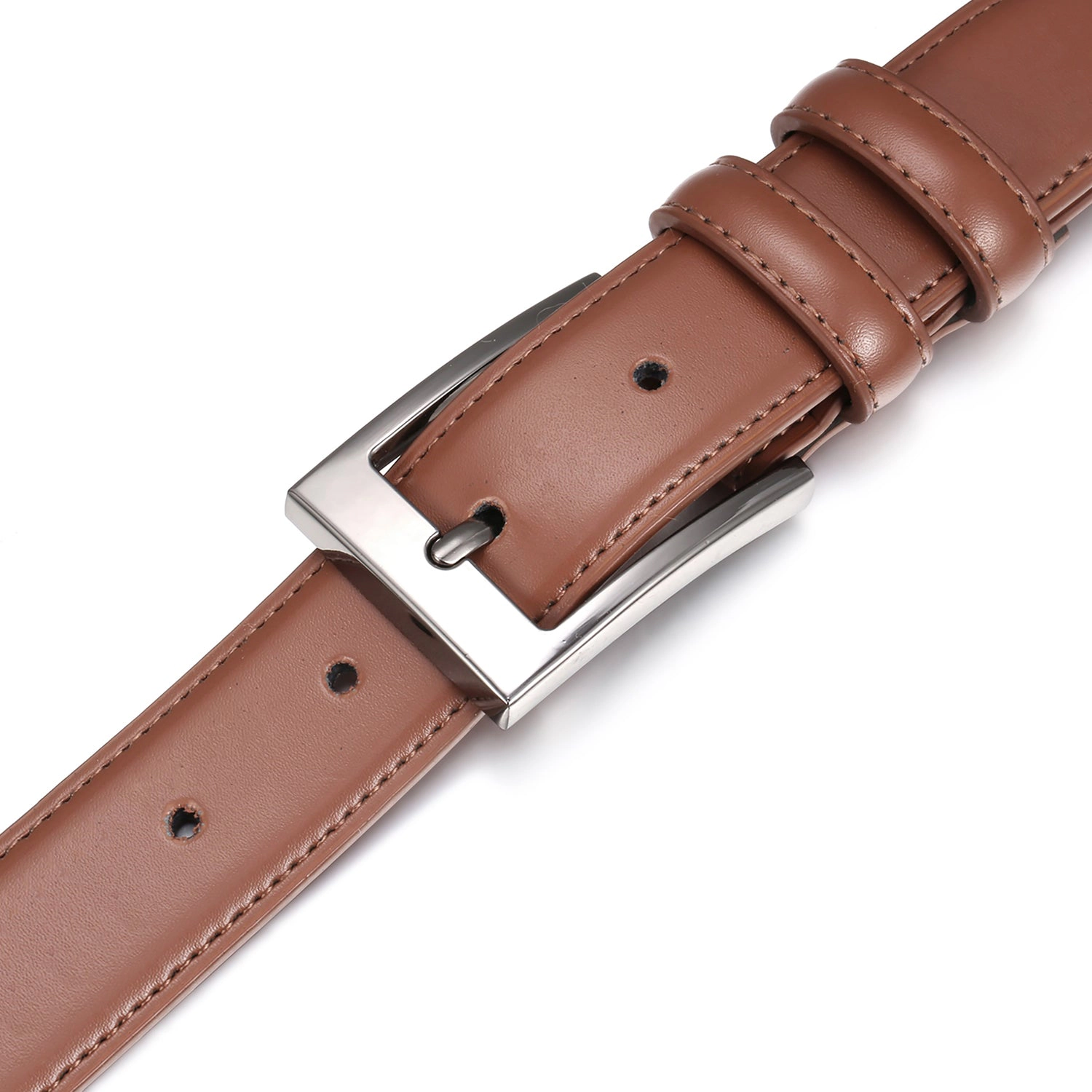 Mio Marino Men's Dual Loop Leather Dress Belt - 2 Pack