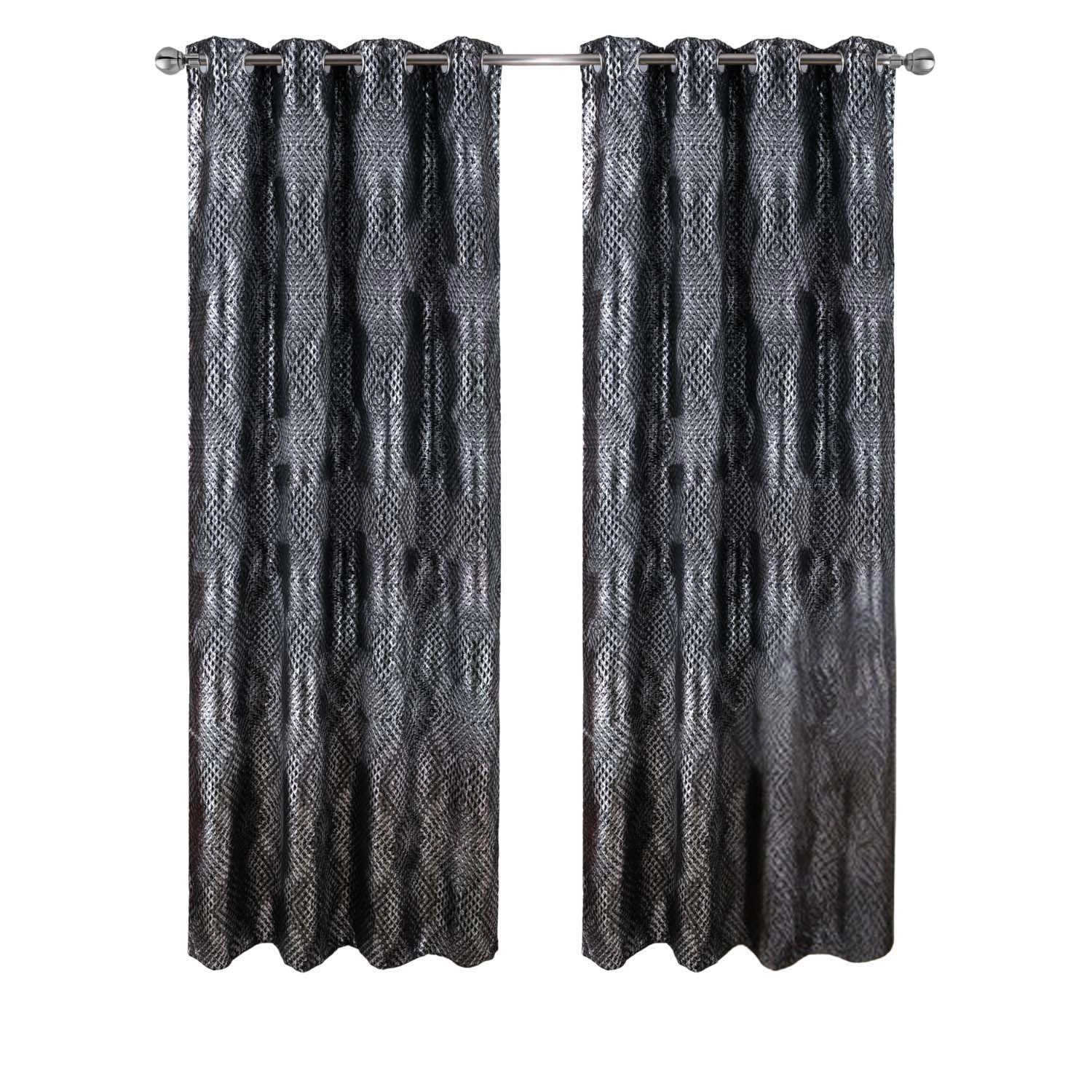 RT Designer Collection Hailey Halo Foil Blackout Grommet Curtain Panel 52" x 90