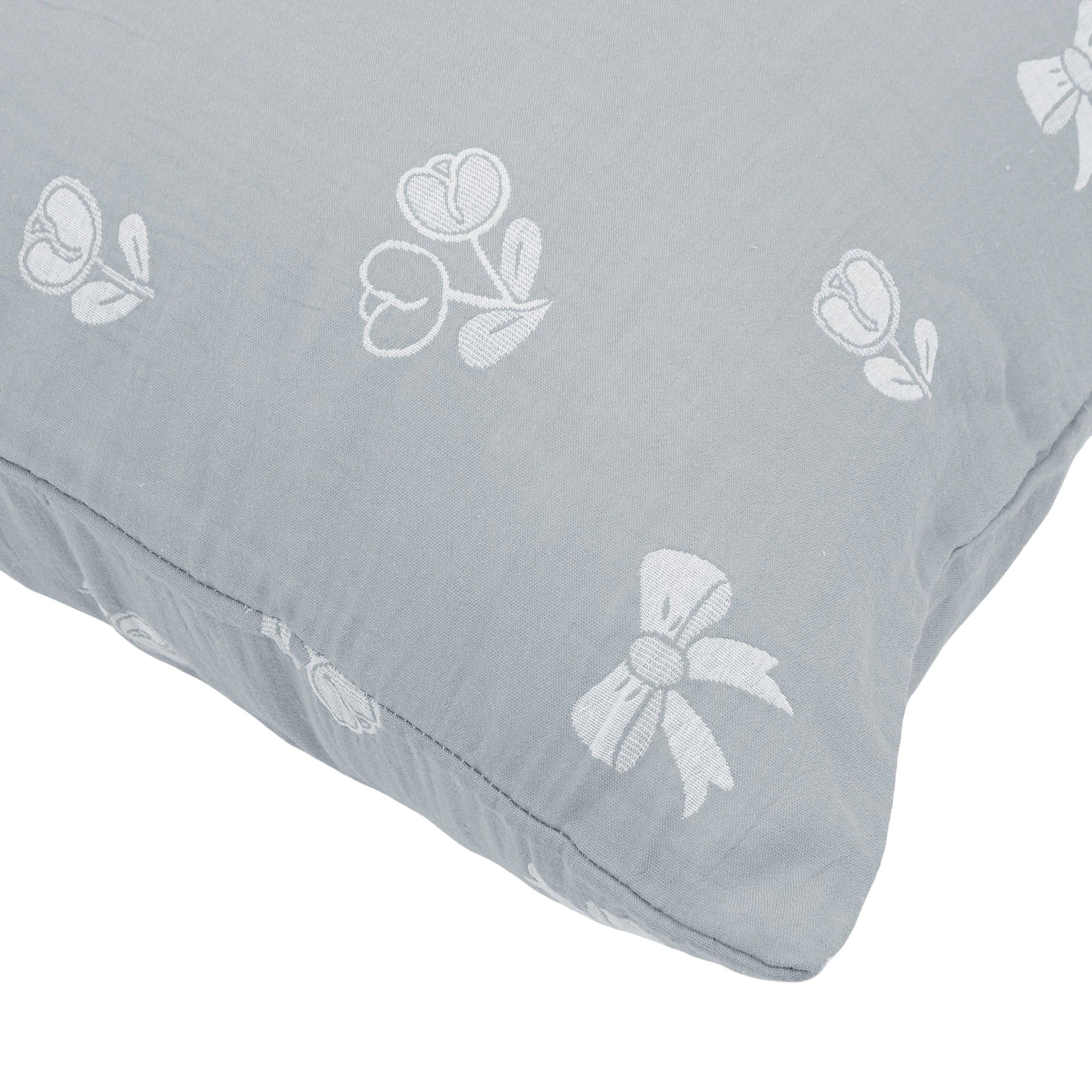 Alilang Unisex 2-Piece Cotton Pillowcases with Bow and Tulip Print for Bedroom, Soft and Cozy Bedding Set 20x26in