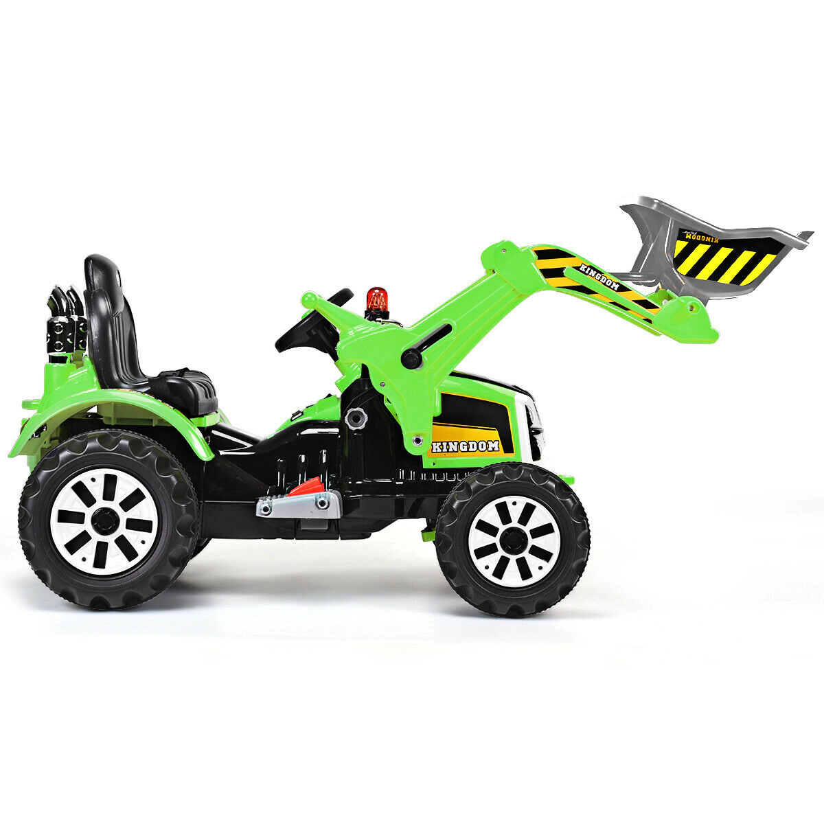 SUGIFT Front Loader and Digger Bucket 12V Battery Powered Kids Ride On Dumper Truck