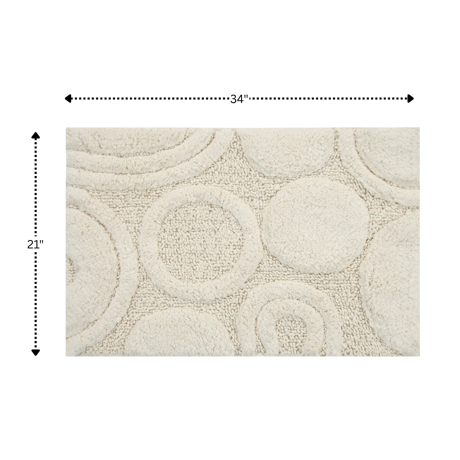 Orbit Bath Rug 220 GSF Soft Plush Cotton Non Skid Back By Knightsbridge