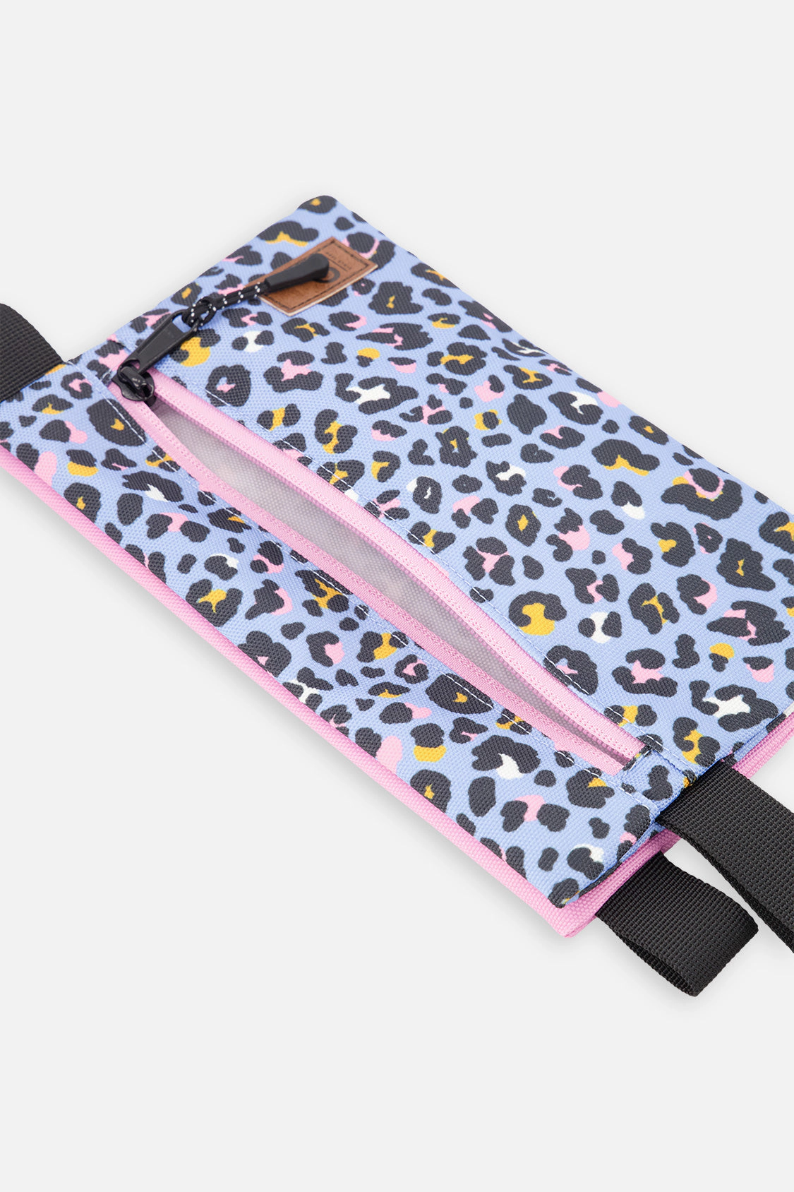 Deux par Deux Girls Leopard Print Double-Compartment Pencil Case