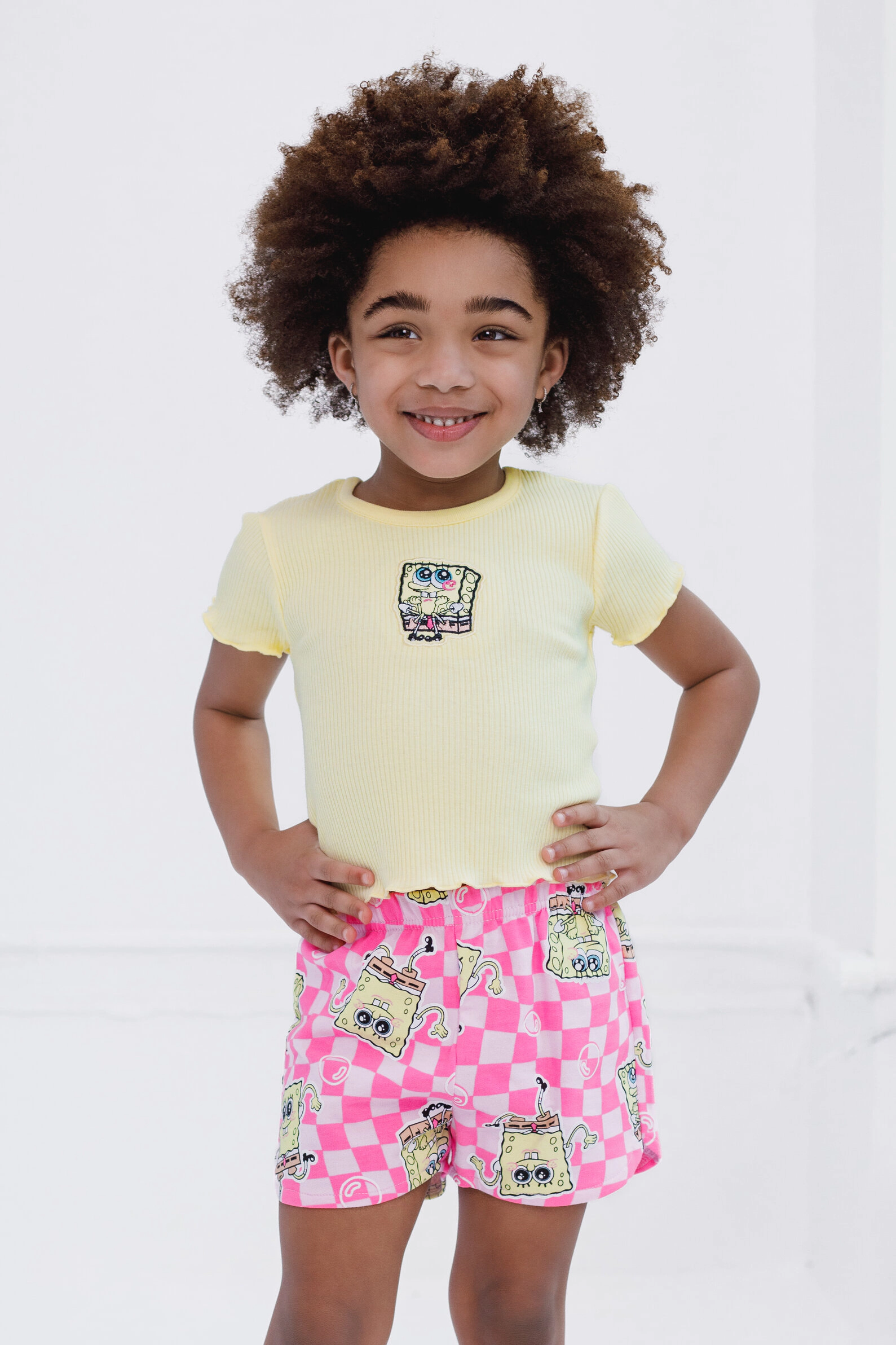 SpongeBob SquarePants Girls' 2-Piece T-Shirt and Shorts Set