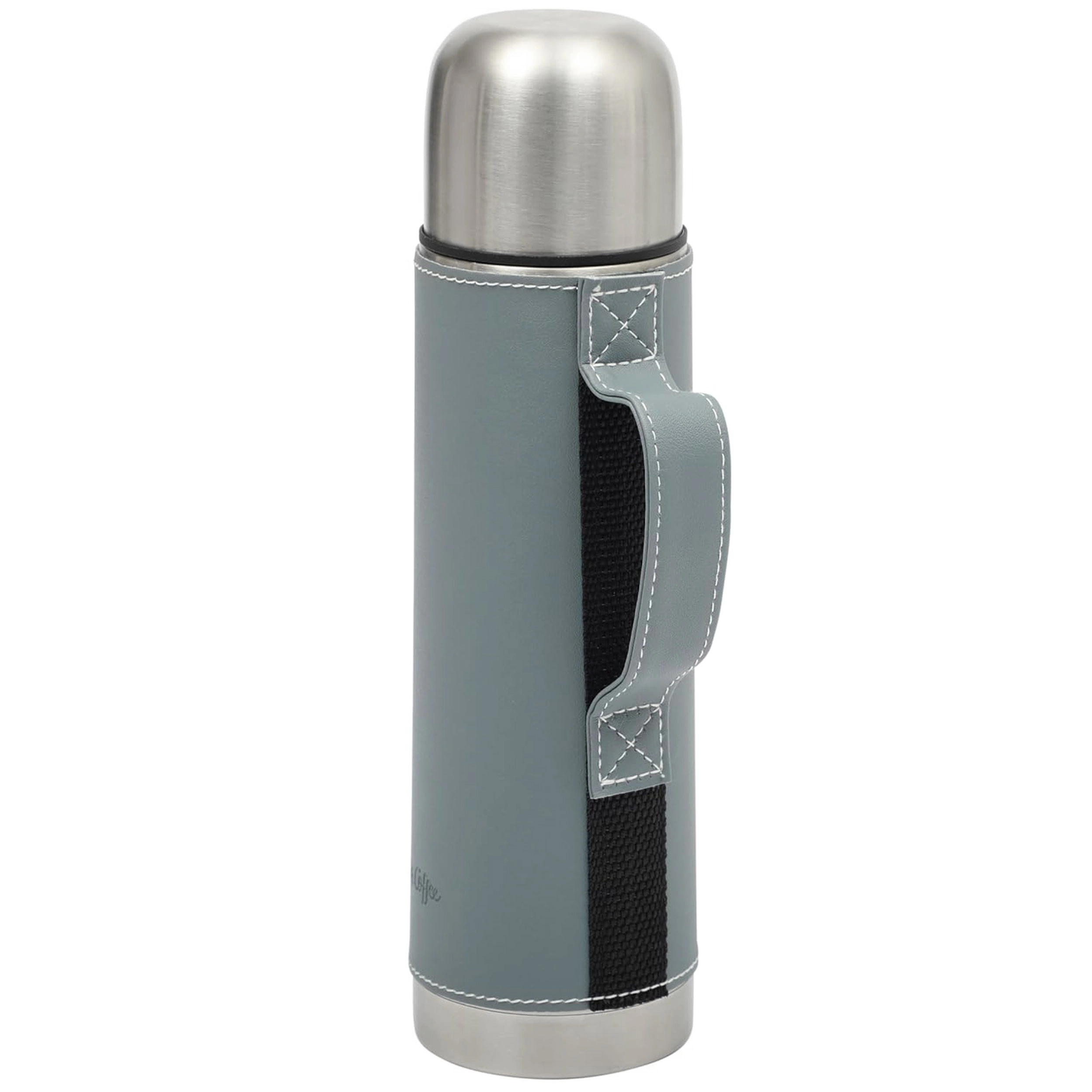 Mr. Coffee Leatherette Stainless Steel 23oz Thermal Bottle with Lid
