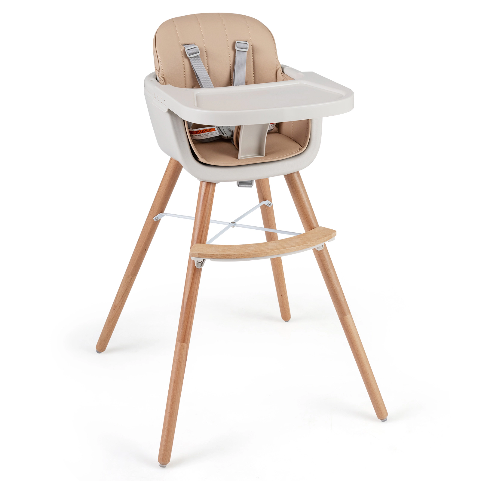 SlickBlue Convertible Baby High Chair with Removable Cushion