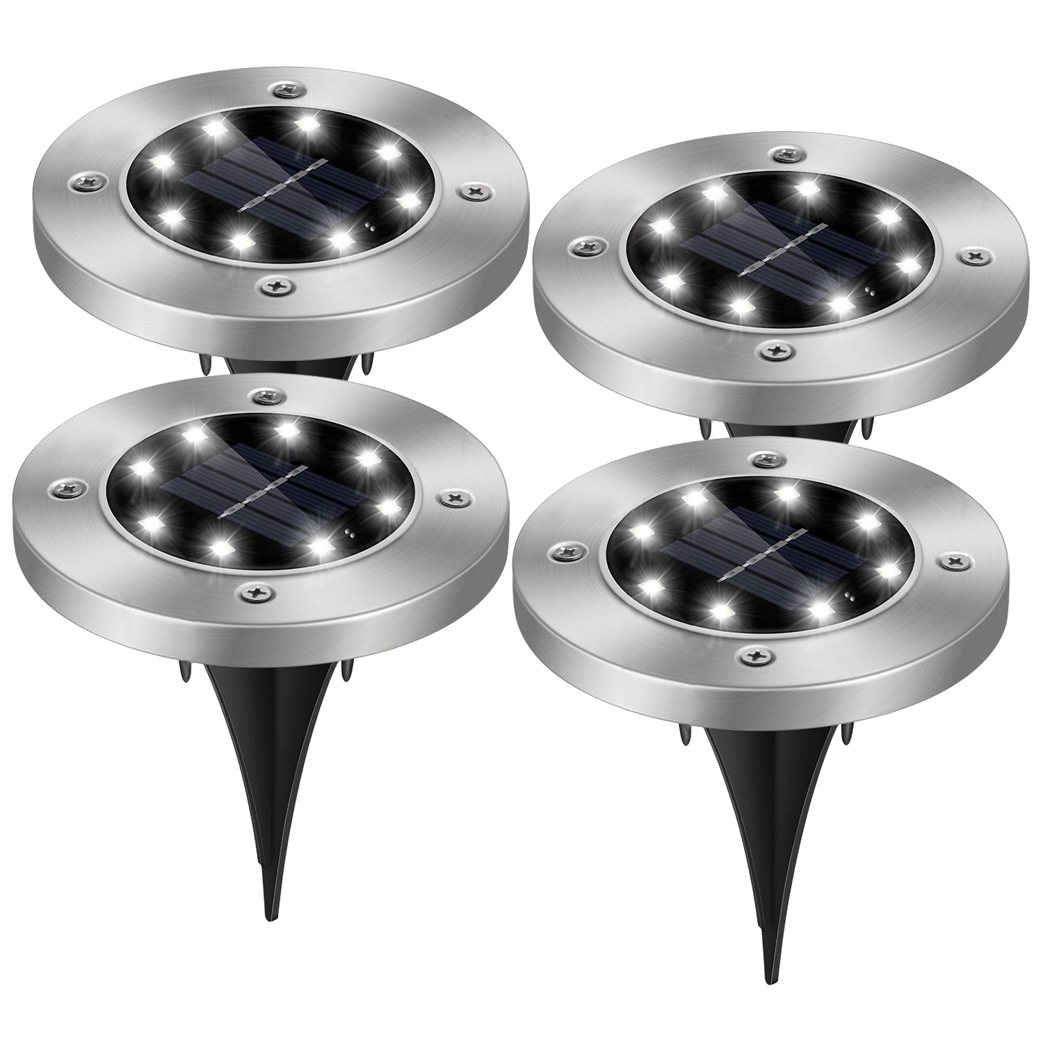 GBruno Solar Waterproof 4-Pc Ground Light Set