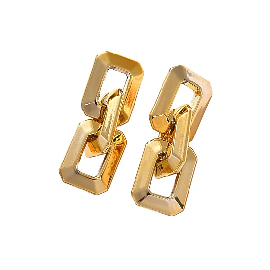 SOHI Women's Chainlink Drop Earrings