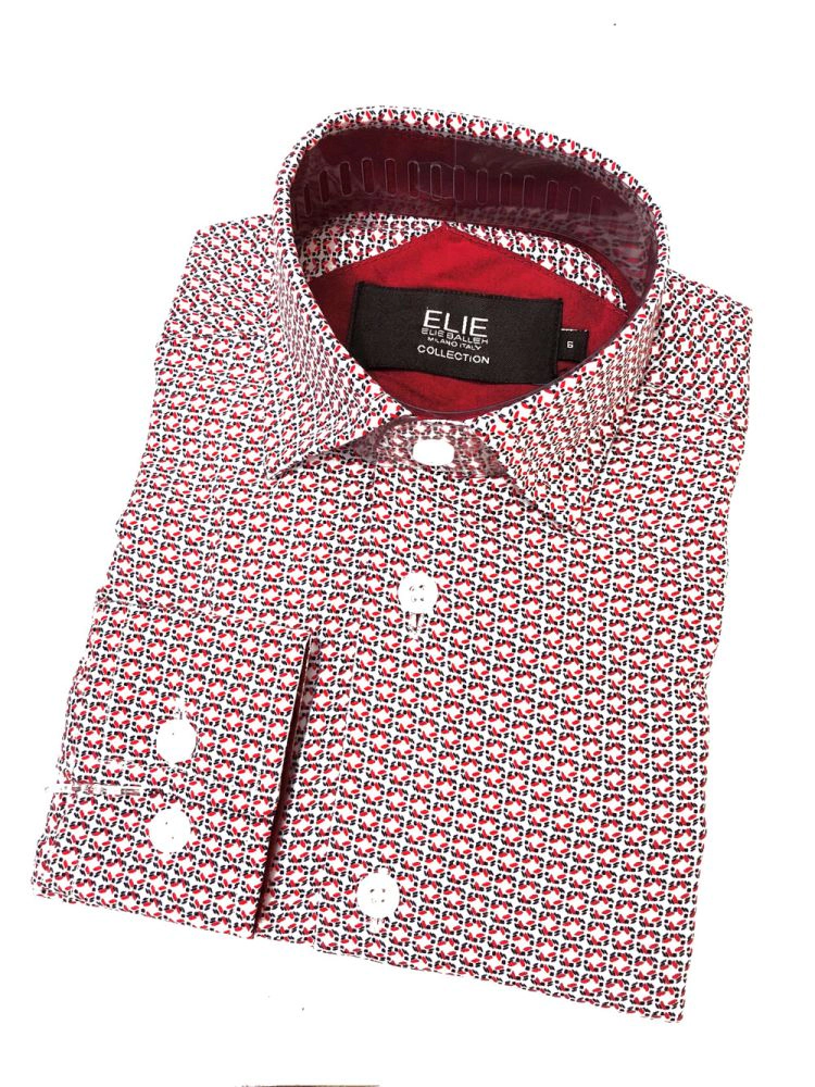 Elie Balleh Boys Slim Fit Short Sleeve Button-Down Shirt