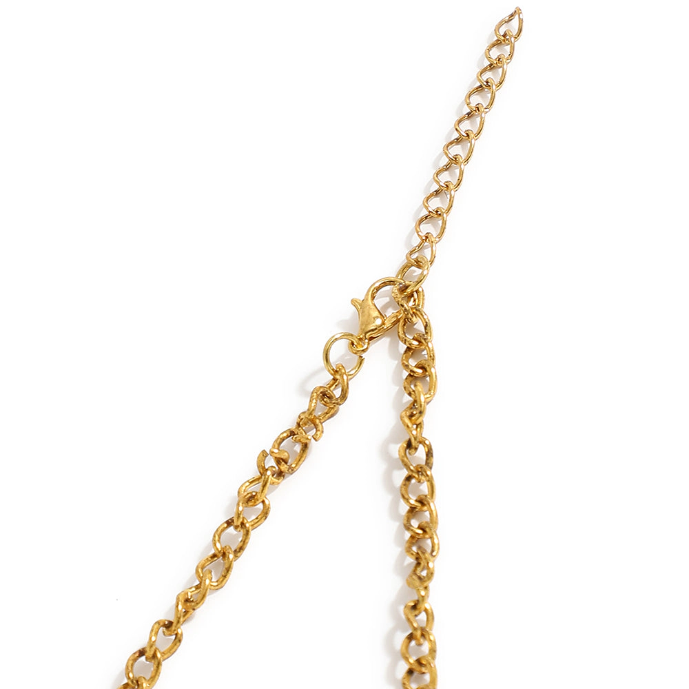 SOHI Women's Gold Plated Stone Necklace