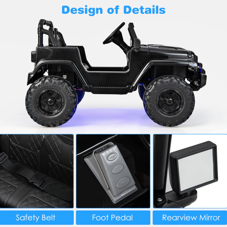 Hivvago 12V Kids Ride-on Jeep Car with 2.4 G Remote Control