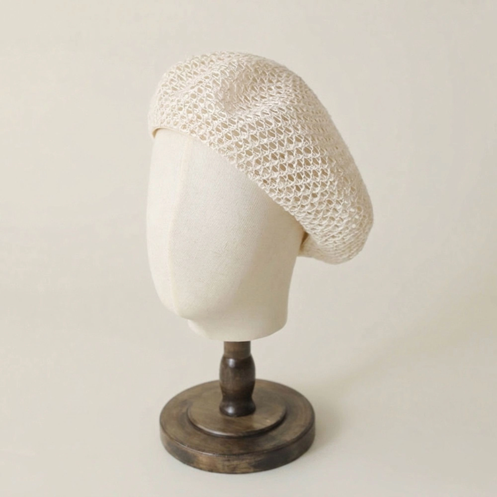 Anna-Kaci Women's Open Knit Beret Hat with Soft Slouchy Shape