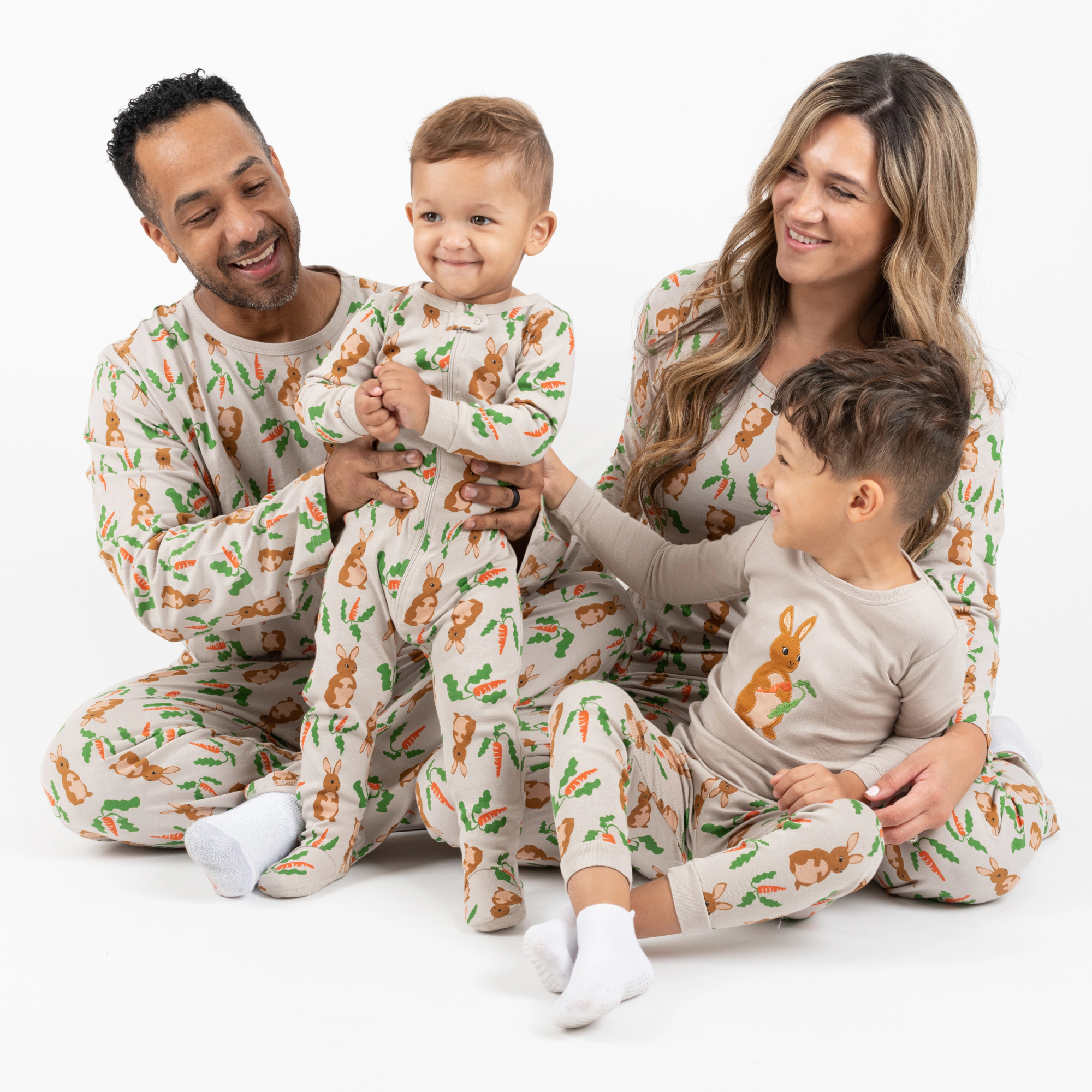 Leveret Toddler Cotton Footed Beige Bunny Rabbit Easter Pajamas