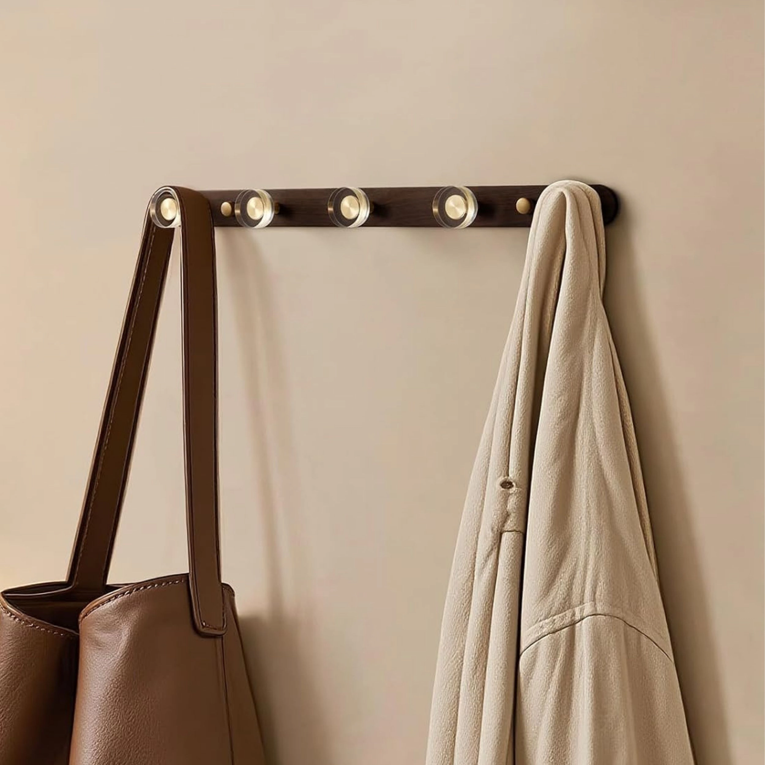 Stock Preferred Crystal Wall Mounted Wood Coat and Towel Hook
