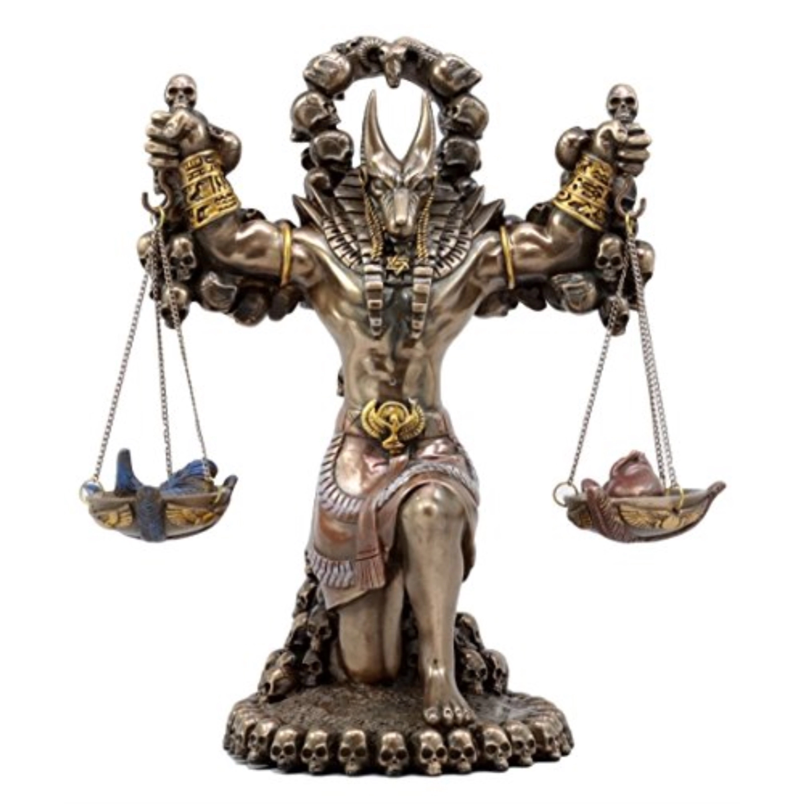 Pacific Giftware Ancient Egyptian God of Underworld Anubis Guardian of Scales Bronze Color Figurine 8.5 inches