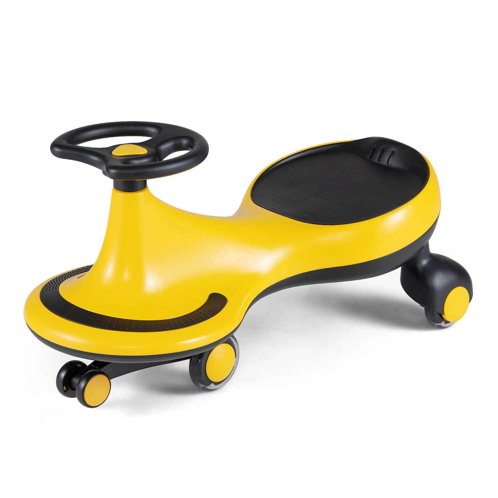 Costway Wiggle Car Ride On Toy, Swing Car with Silent LED Flashing Wheels for Toddlers Boys & Girls