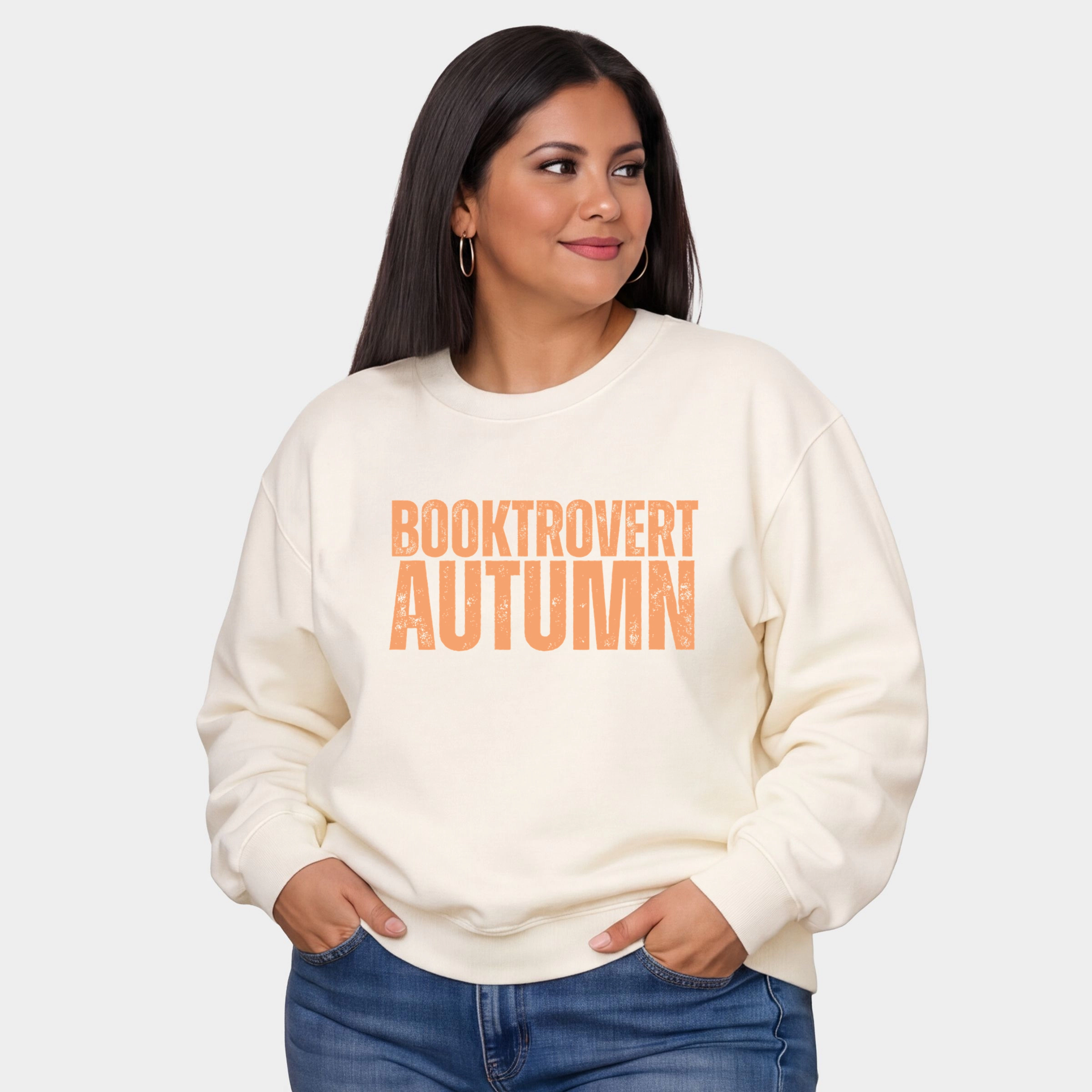 Simply Sage Market - Women's Plus Sweatshirt Booktrovert Autumn