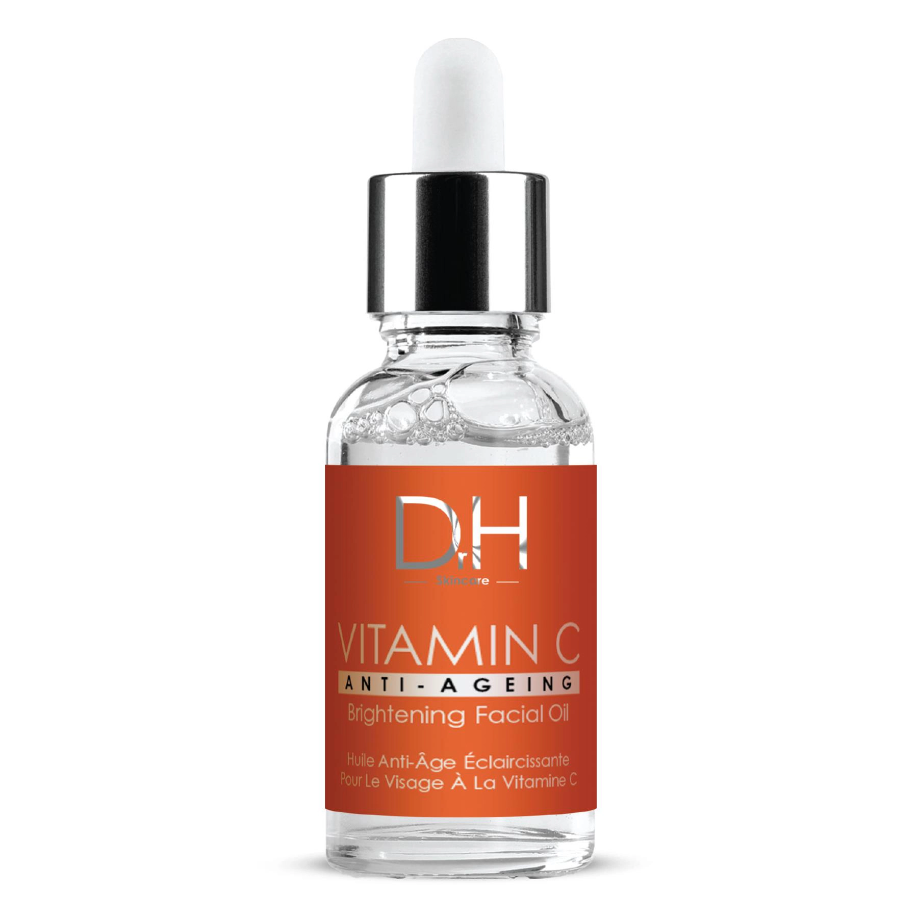 Dr H Vitamin C Brightening Facial Oil 30ml - Anti-Aging, Acne & Pore Minimizer